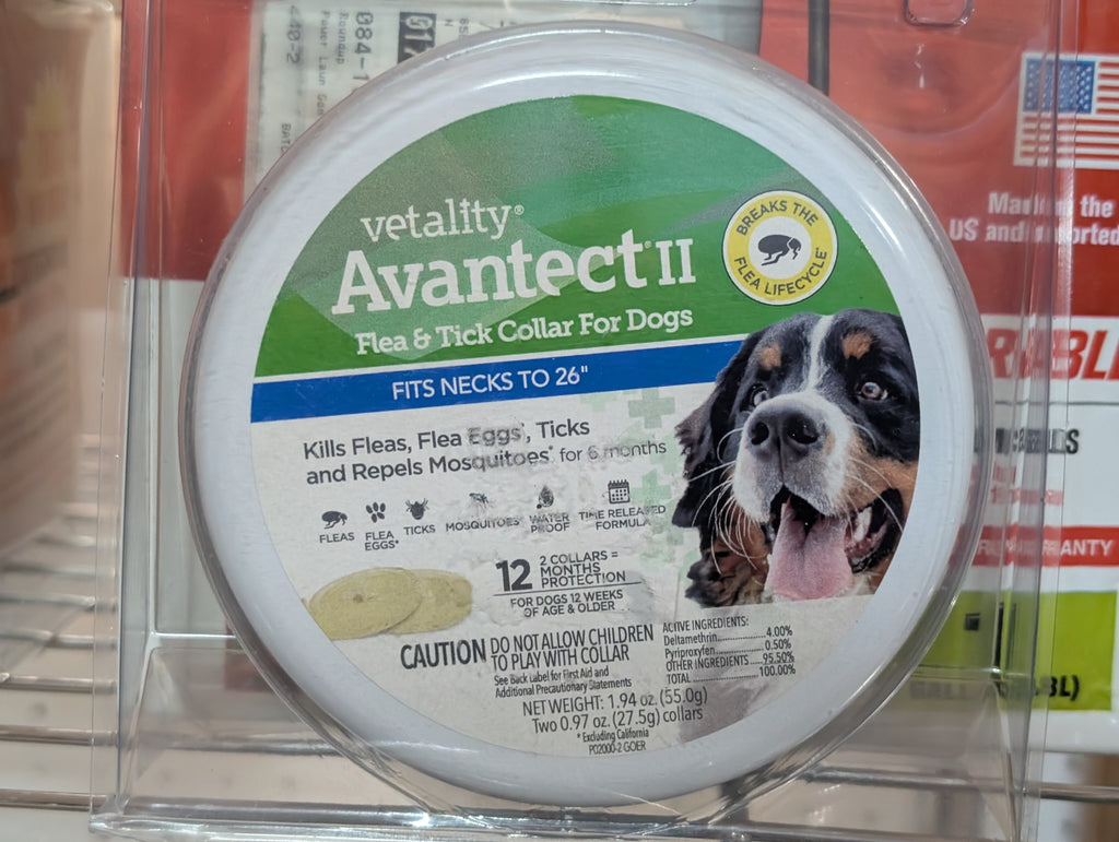 Vitality Avantect II Flea & Tick Collar for Dogs Fits Necks Up to 26 Inches