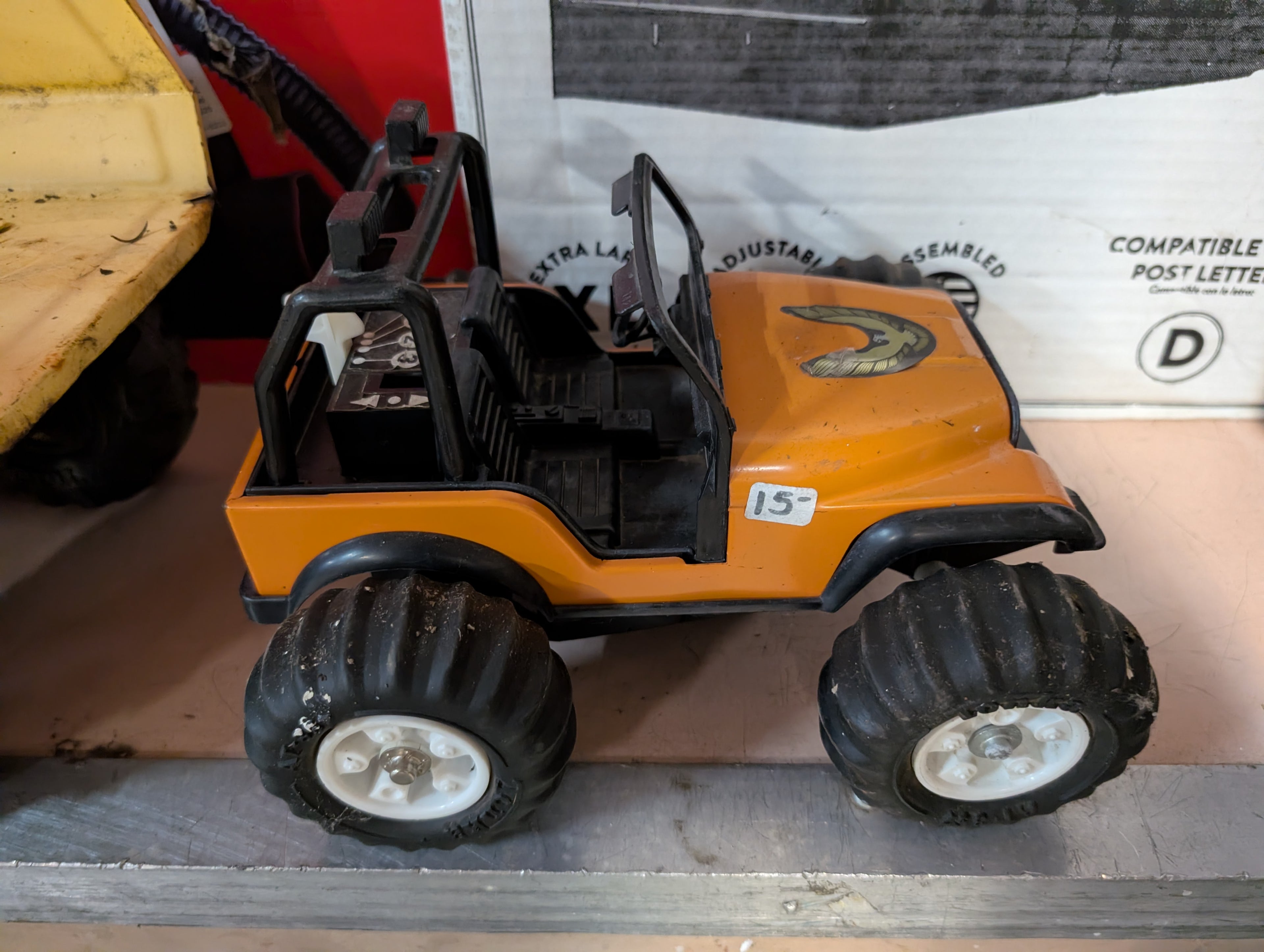 Vintage Plastic Toy Jeep Monster Truck Off Road Vehicle Large Tire Collectible