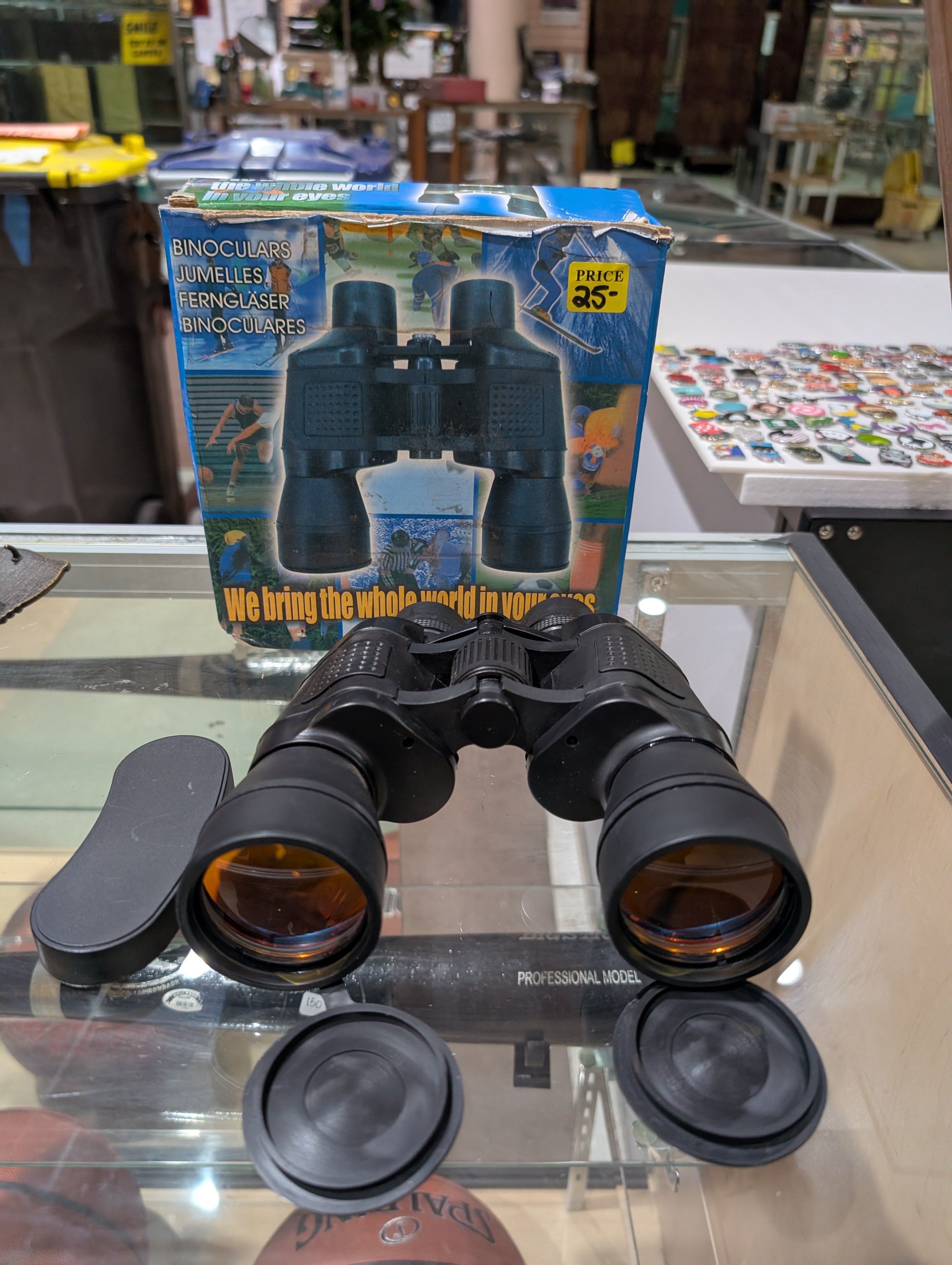 Vintage 20x50 Professional Binoculars With Case Box Outdoor Viewing Optics Gear