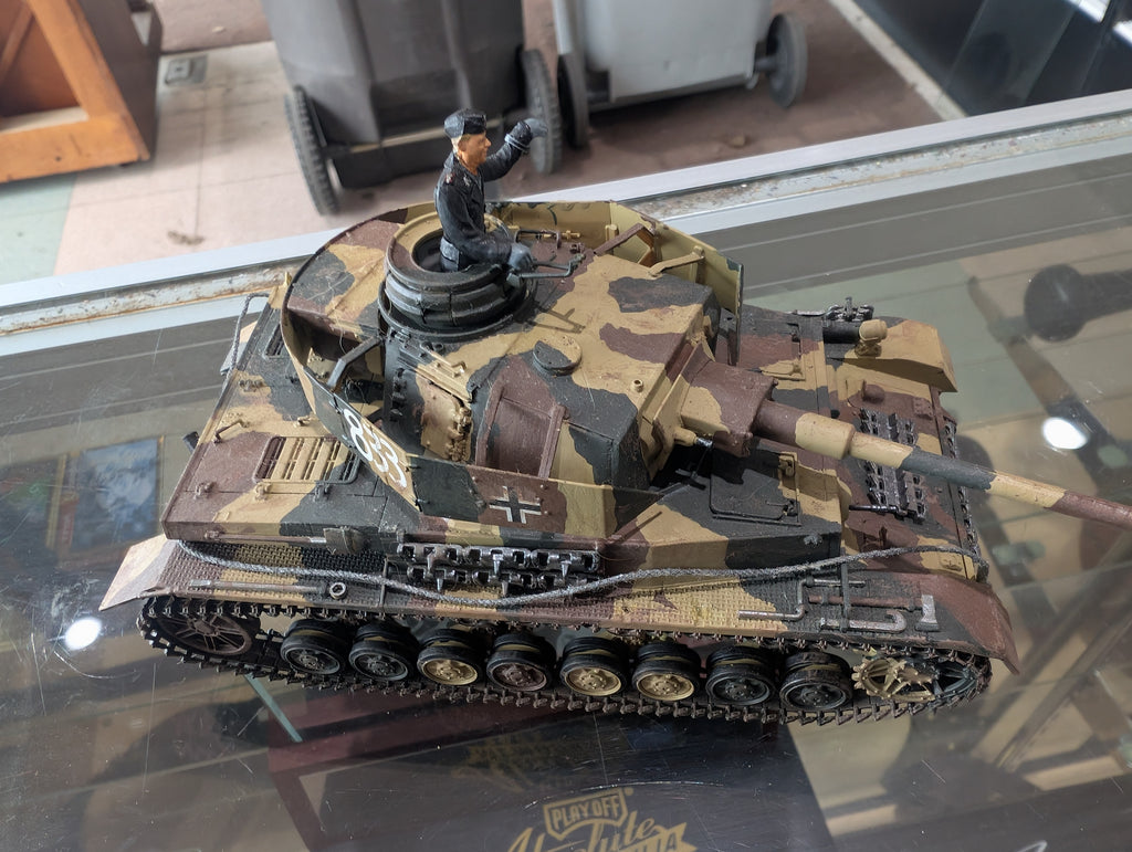 Vintage German WWII Panzer IV Tank Model Figure Military Display Collectible