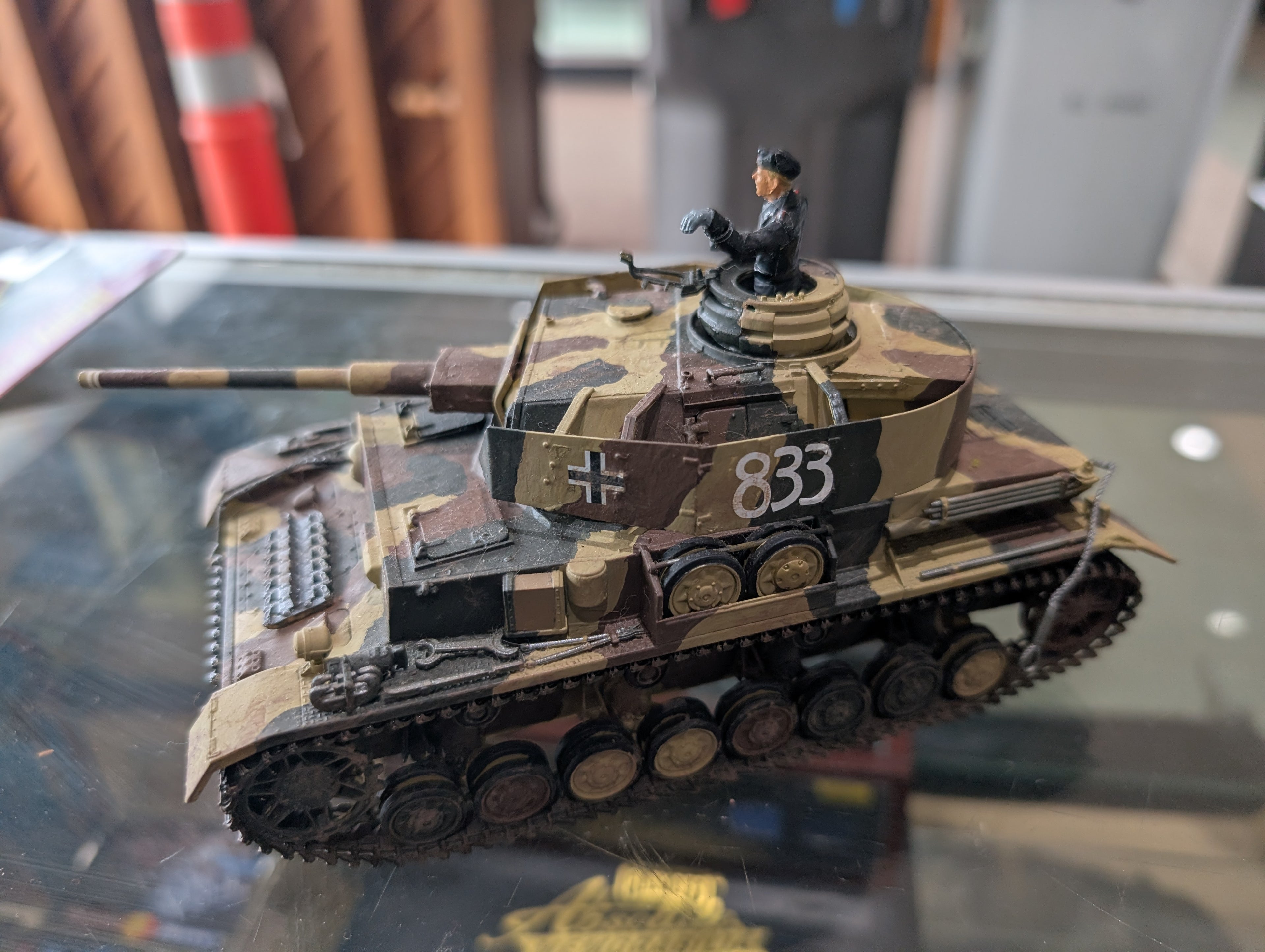 Vintage German WWII Panzer IV Tank Model Figure Military Display Collectible
