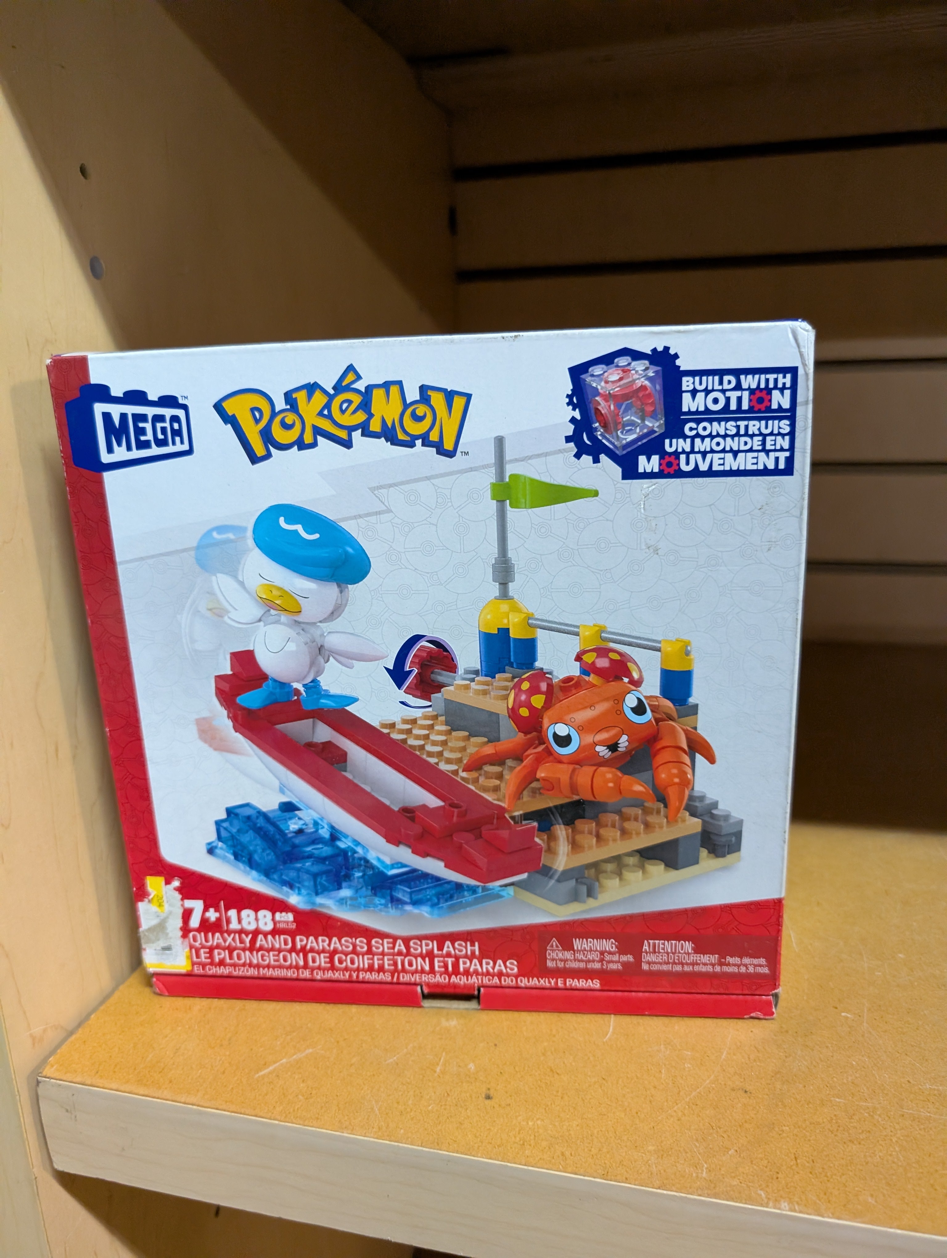 Mega Pokémon Quaxly And Paras Sea Splash Building Set Boxed Collectible Toy