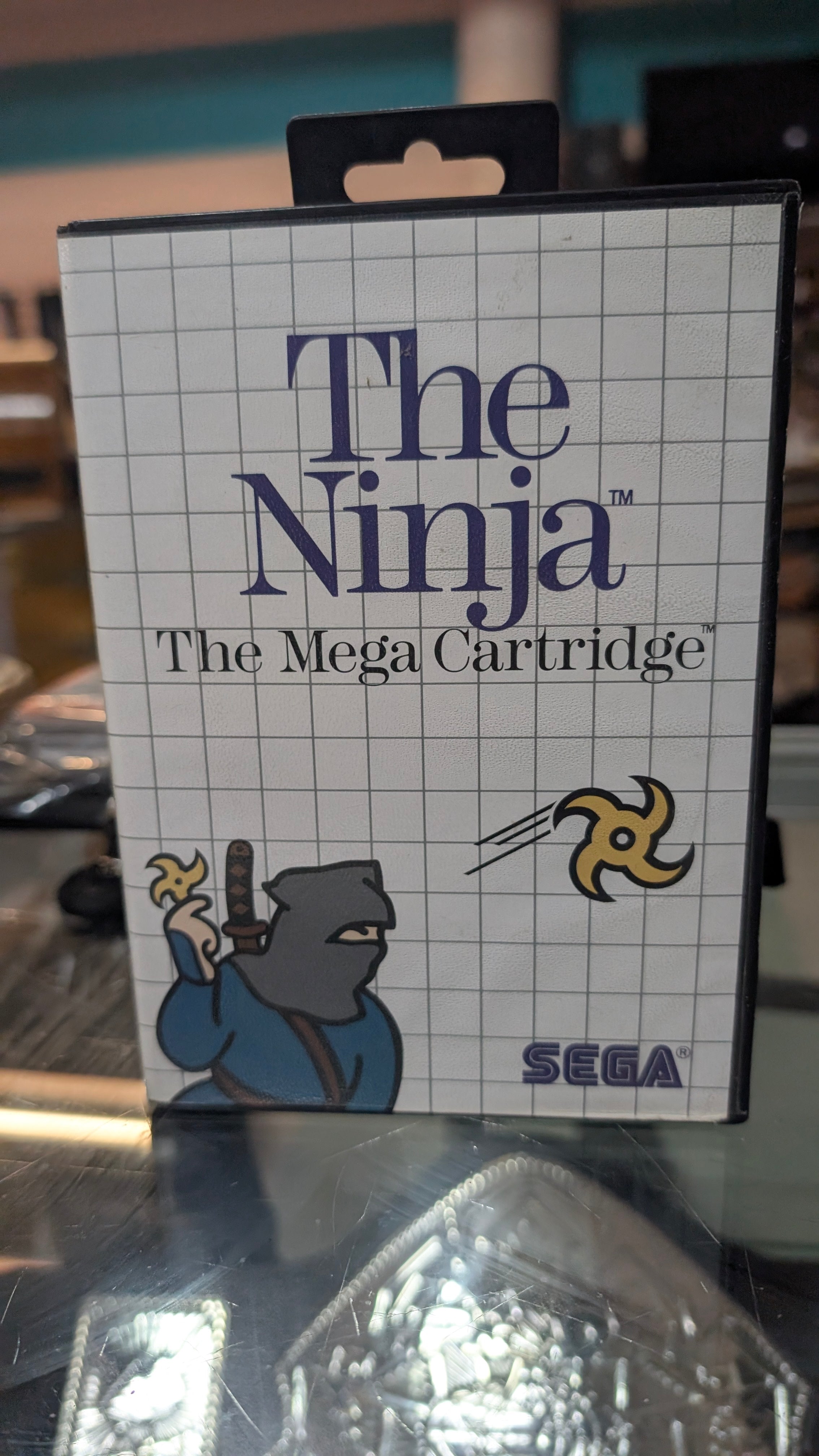 Vintage Sega The Ninja Mega Cartridge Video Game Case Arcade Action Collectible