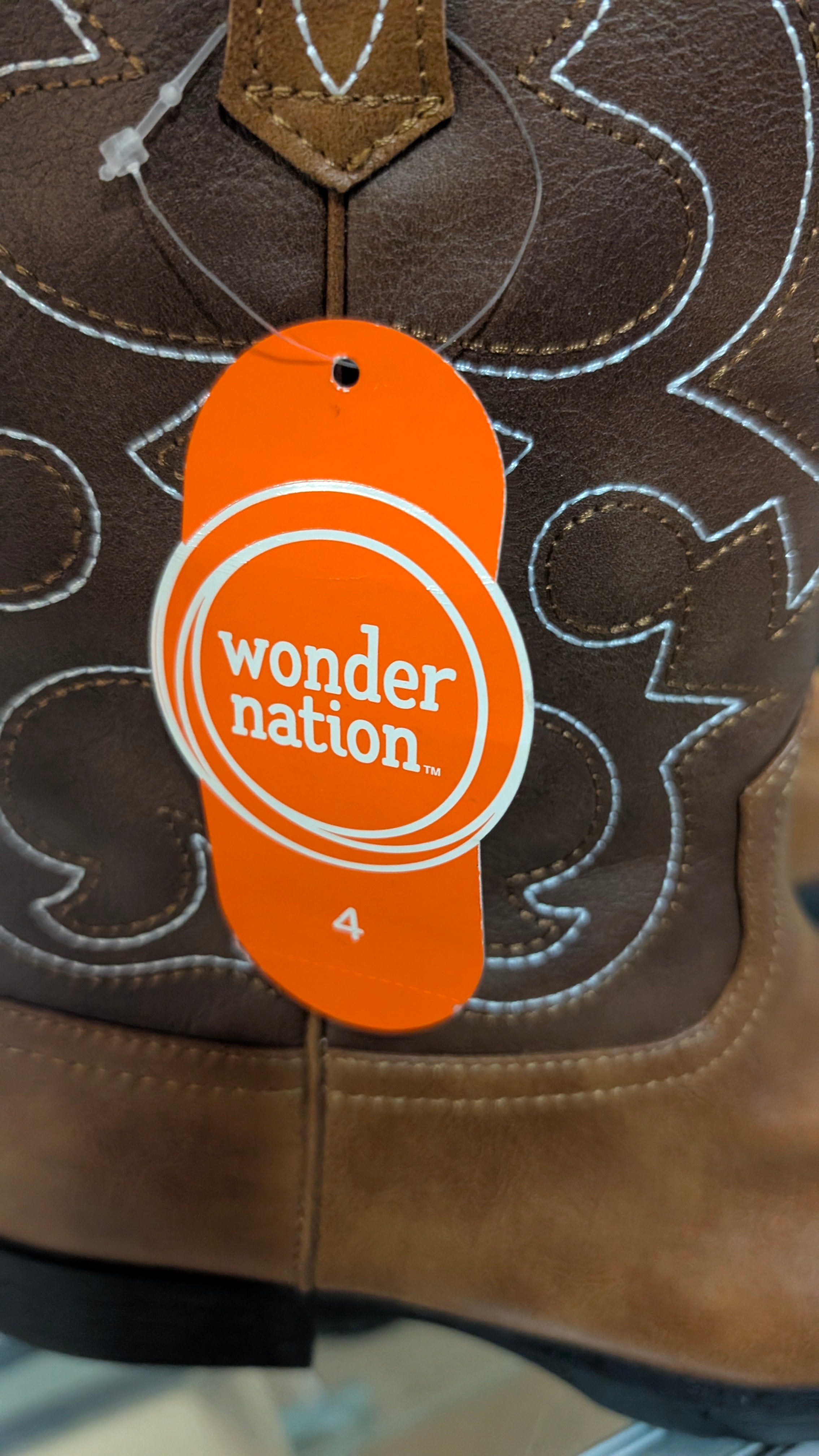 Wonder Nation Little Boys Western Boots Brown Size 4 New With Tags Kids Easy