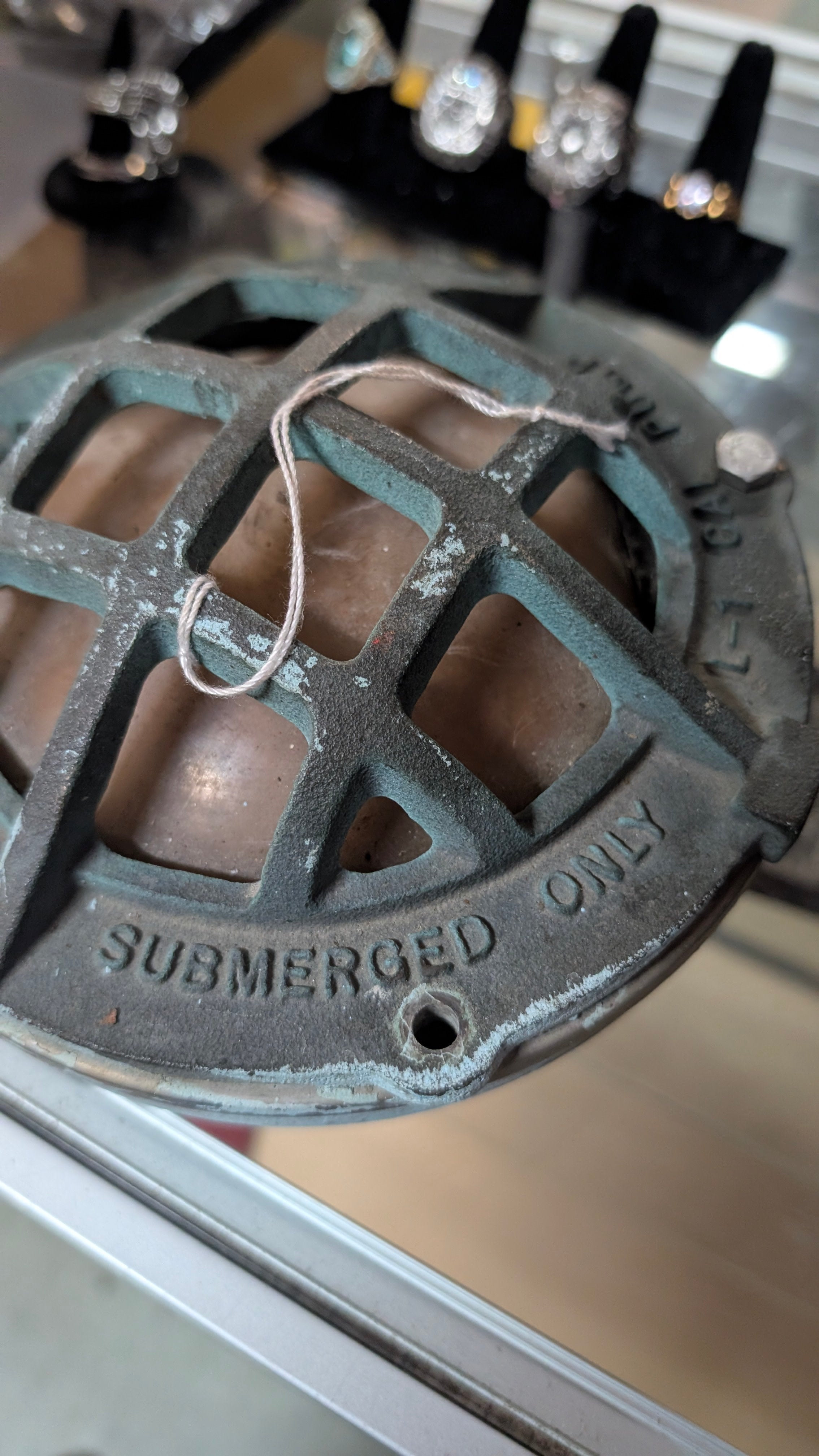 Vintage Industrial Submersible Cast Iron Pump Light Sylmar CA 120V 250W Decor