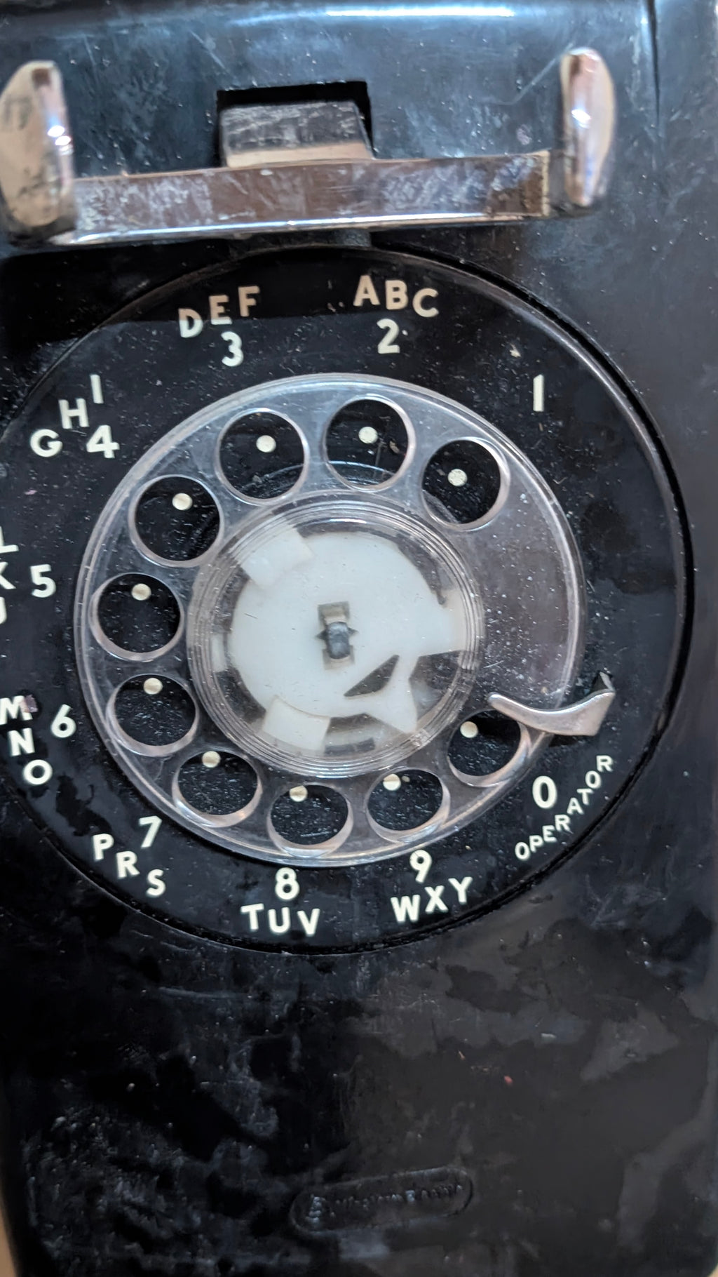 Vintage Western Electric Black Rotary Wall Telephone Bakelite Collectible Old