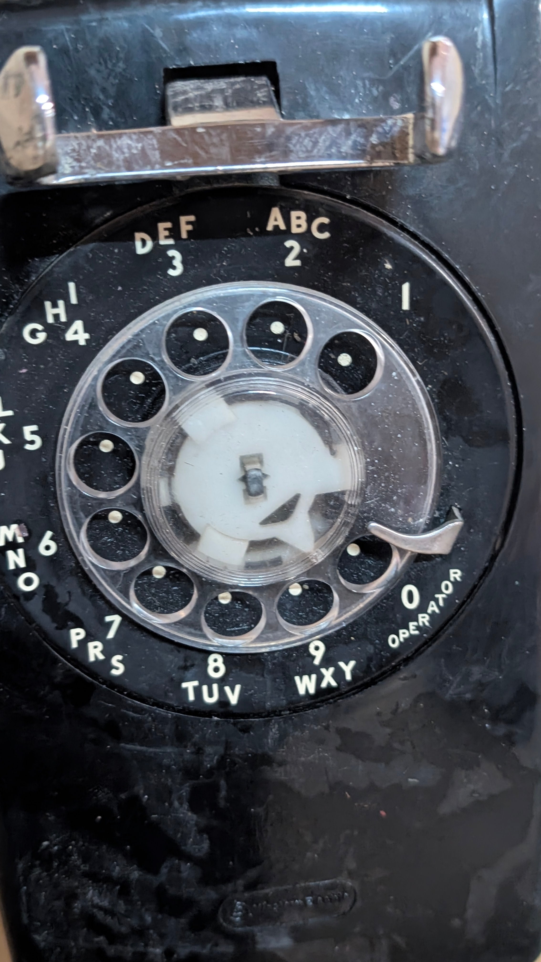 Vintage Western Electric Black Rotary Wall Telephone Bakelite Collectible Old