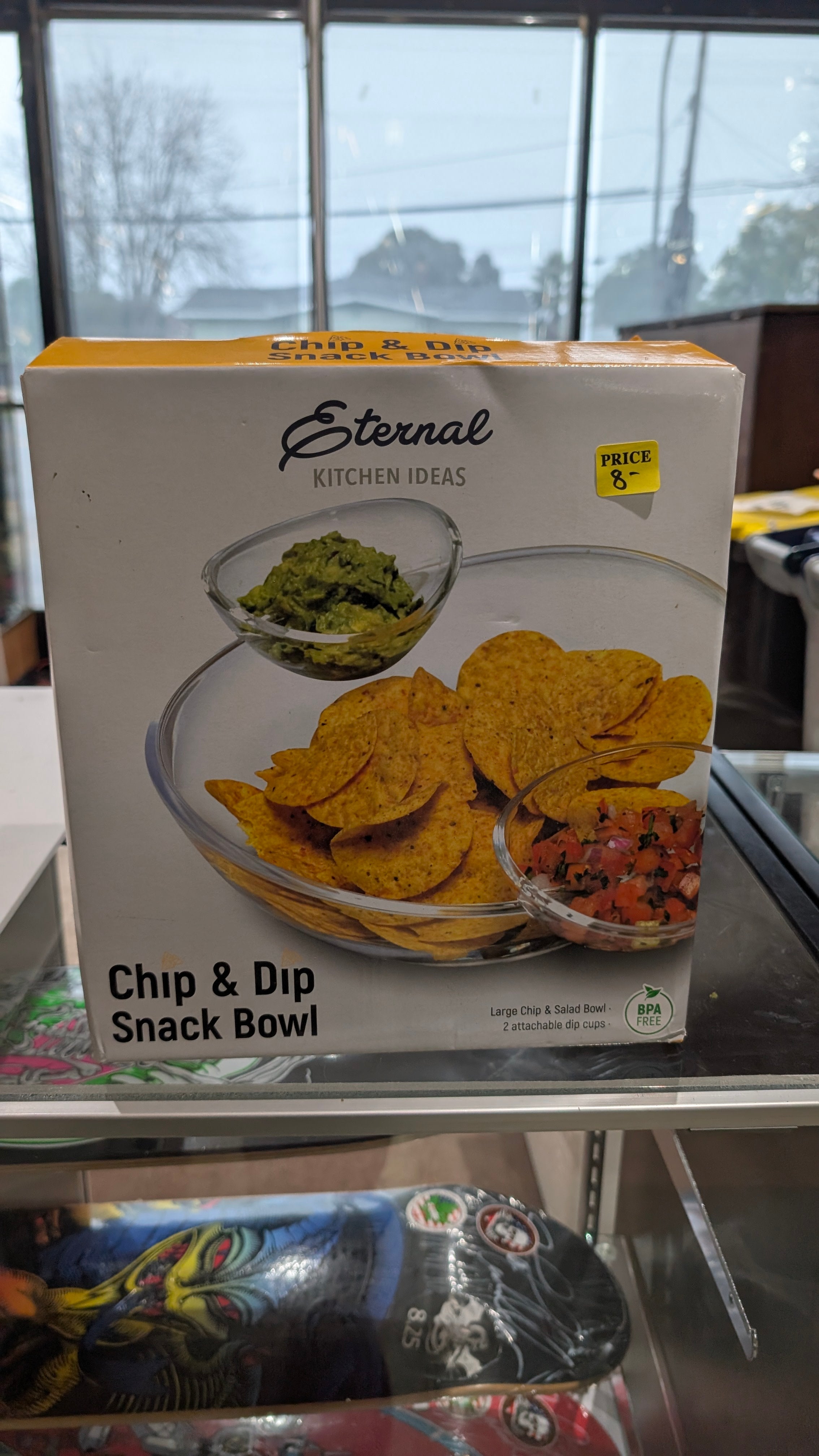 Eternal Kitchen Ideas Chip And Dip Snack Bowl BPA Free Glass Serving Set