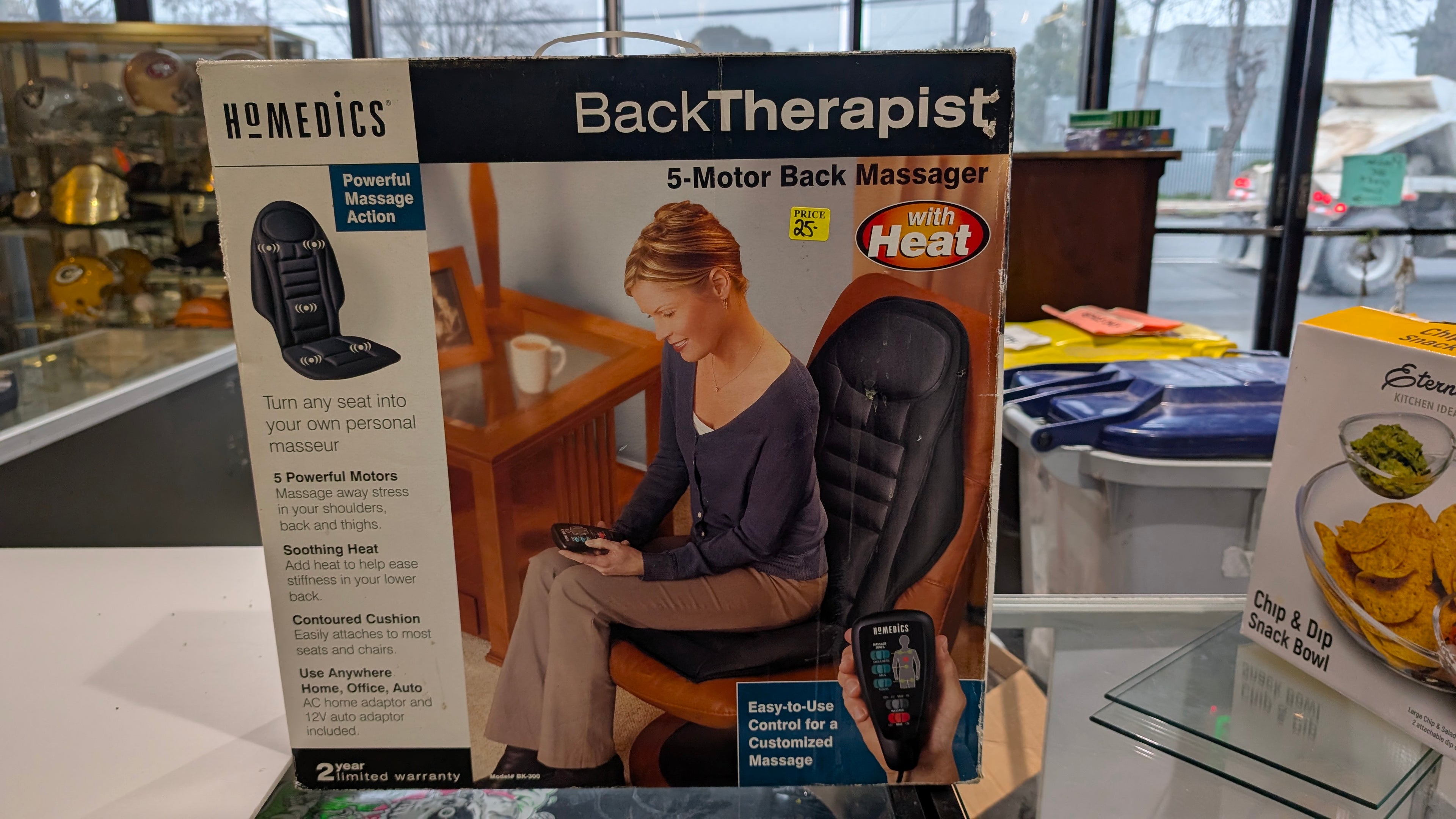HoMedics Back Therapist 5 Motor Back Massager With Heat Chair Cushion Seat Pad