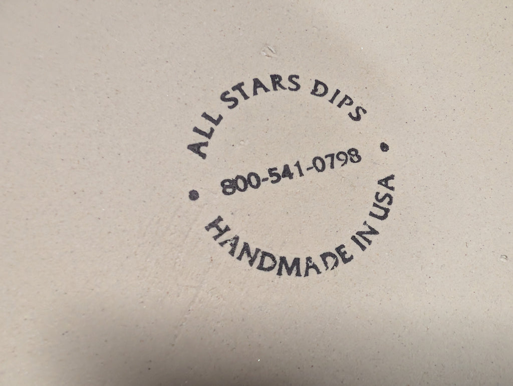 Vintage All Stars Dips Handmade Ceramic Serving Bowls Chili Pepper Design USA Set