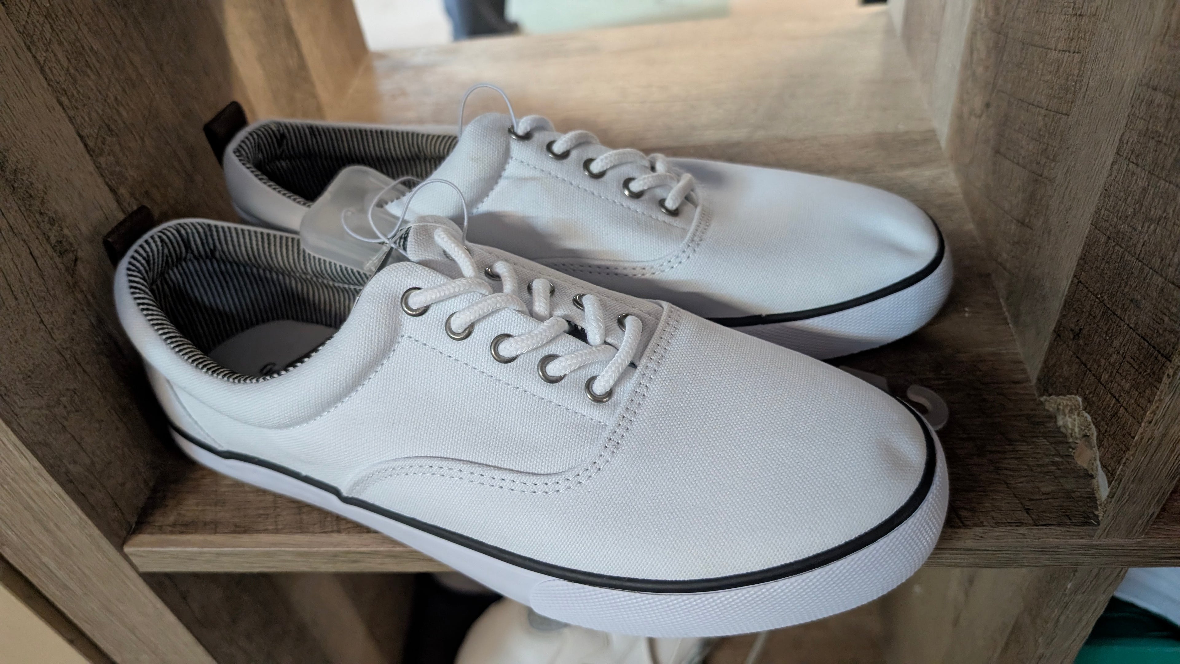 New Goodfellow And Co White Brady Canvas Sneakers Size 9 Casual Shoes
