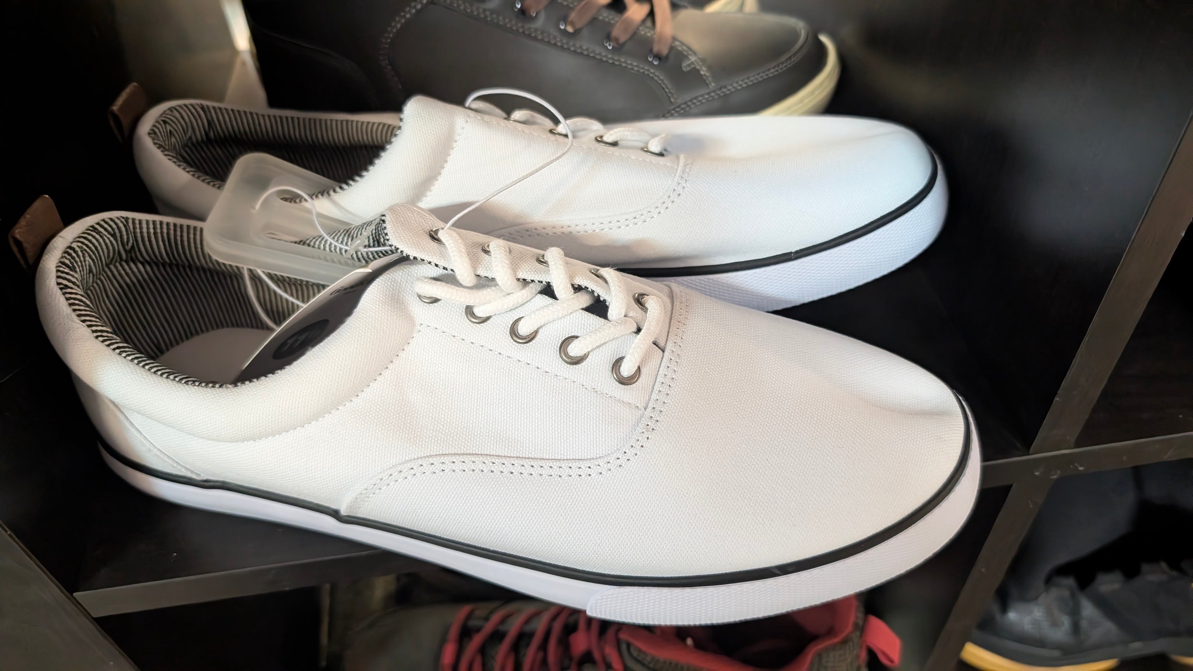 New Goodfellow And Co White Brady Canvas Sneakers Mens Size 11 Casual Shoes Comfort