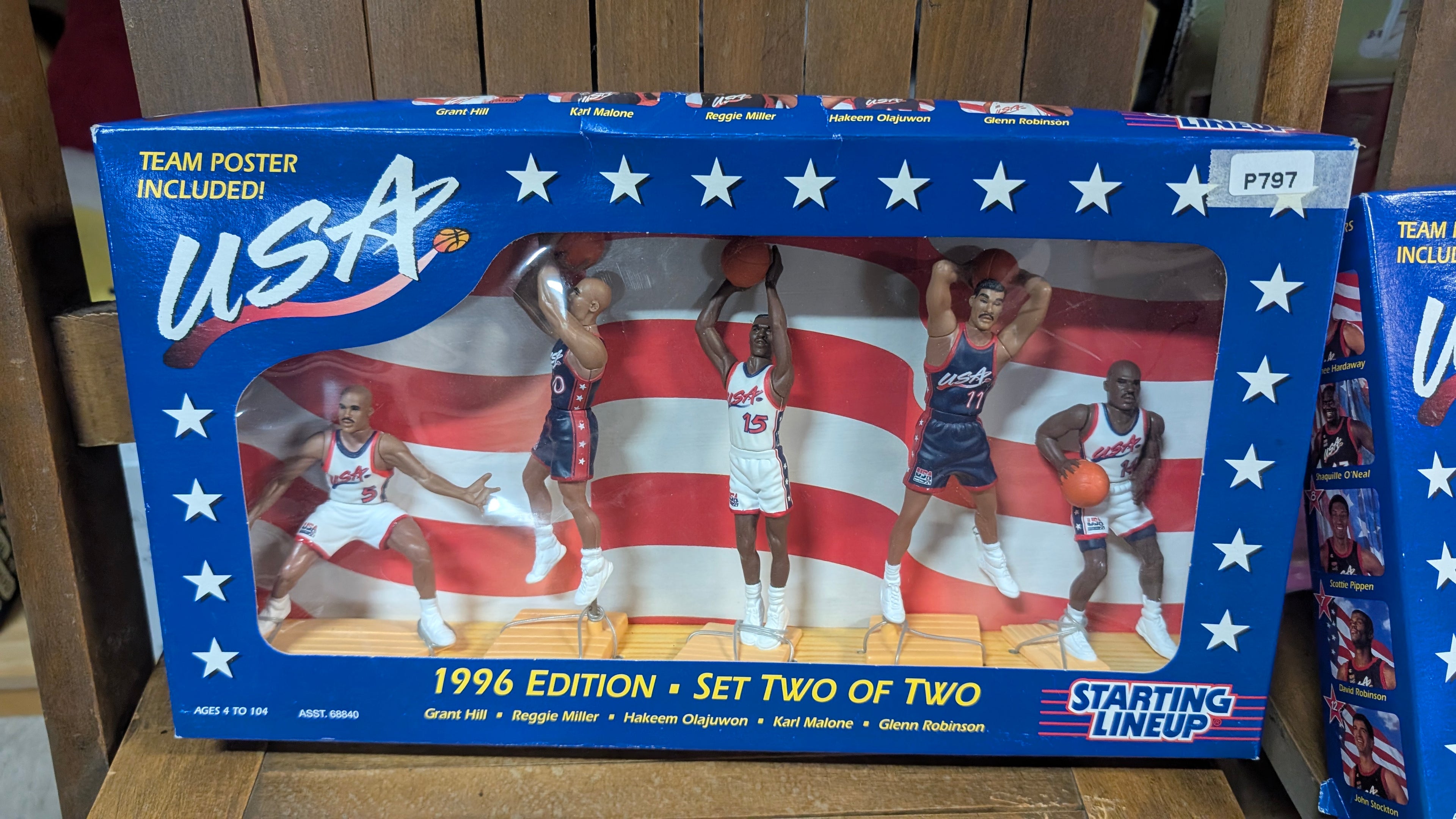 1996 Starting Lineup USA Basketball Team Set Two Boxed Figures Collectible Rare
