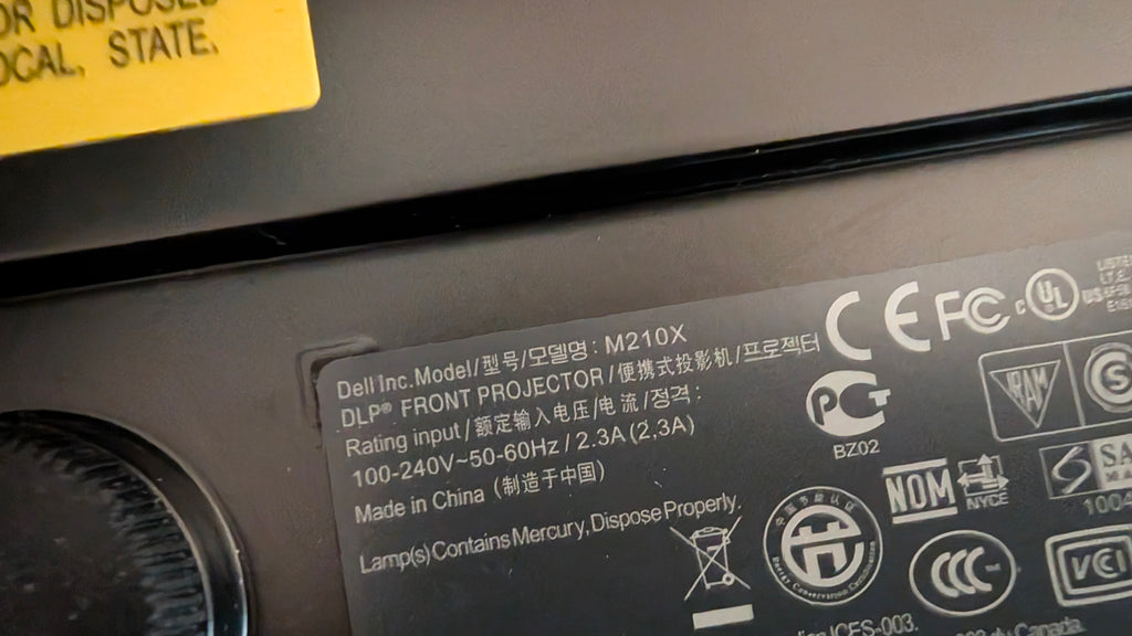 Dell M210X DLP Projector HDMI VGA Front Projection Business Presentation Ready