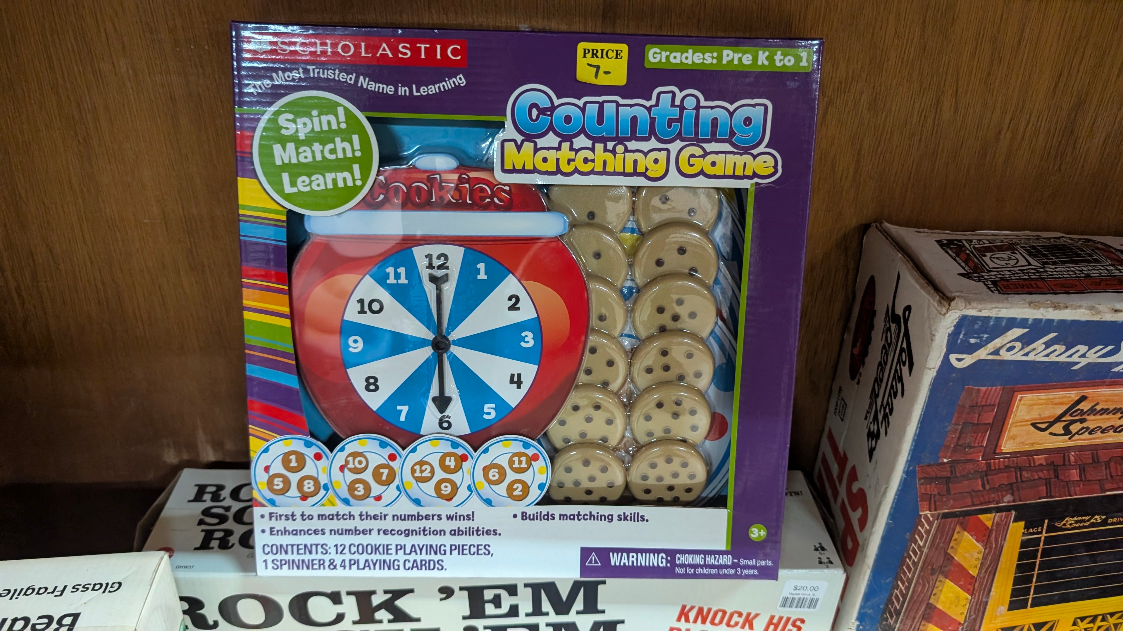 Scholastic Counting Matching Game Spin Match Learn Pre K Educational Toy Set