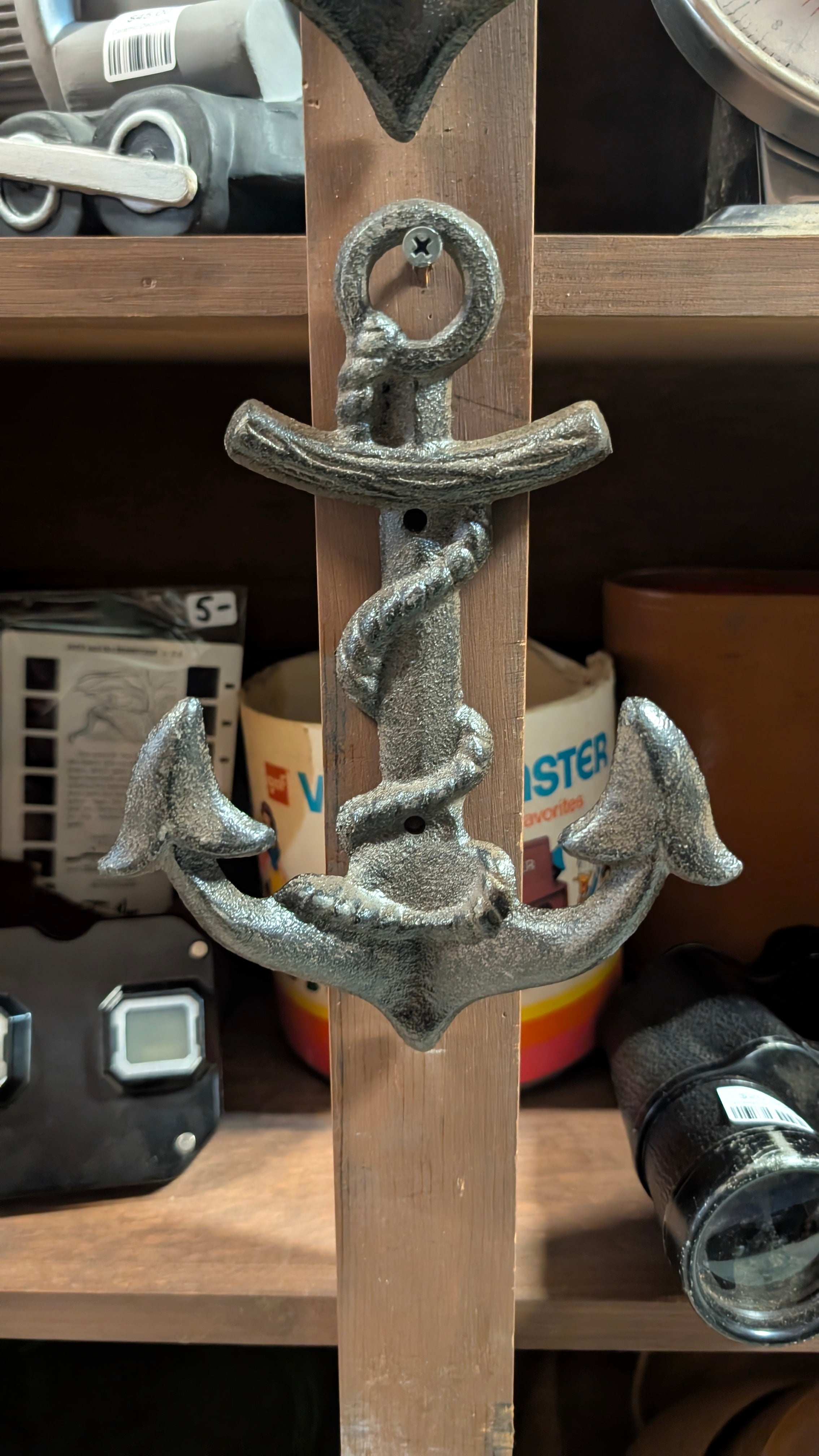 Vintage Cast Iron Anchor Wall Hook Nautical Decor Heavy Duty Hanging Hardware