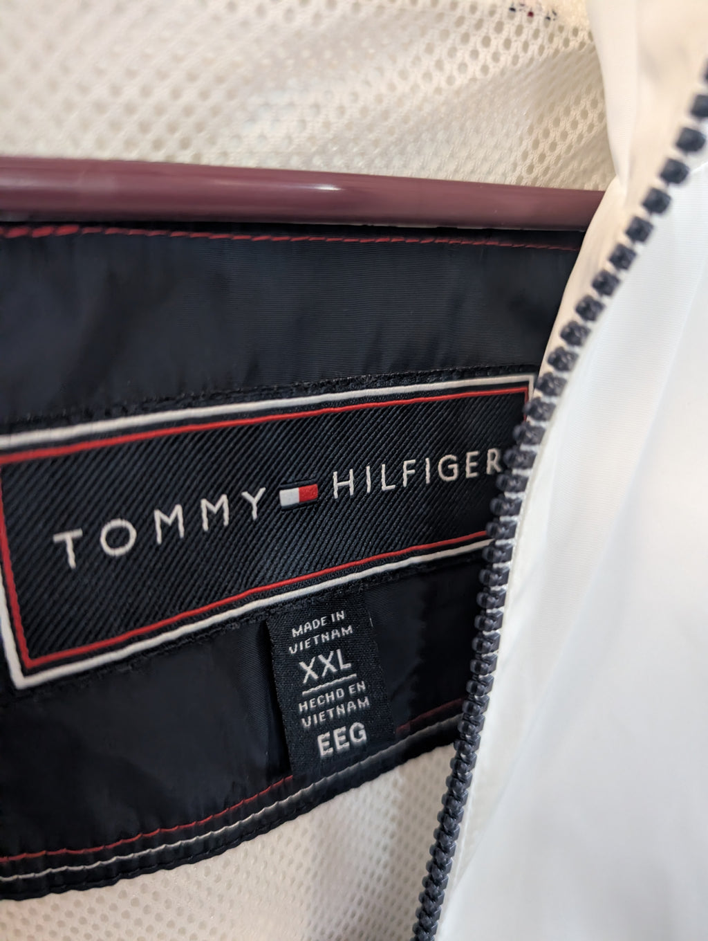 Tommy Hilfiger Colorblock Hooded Windbreaker Jacket Full Zip XXL Mens Track