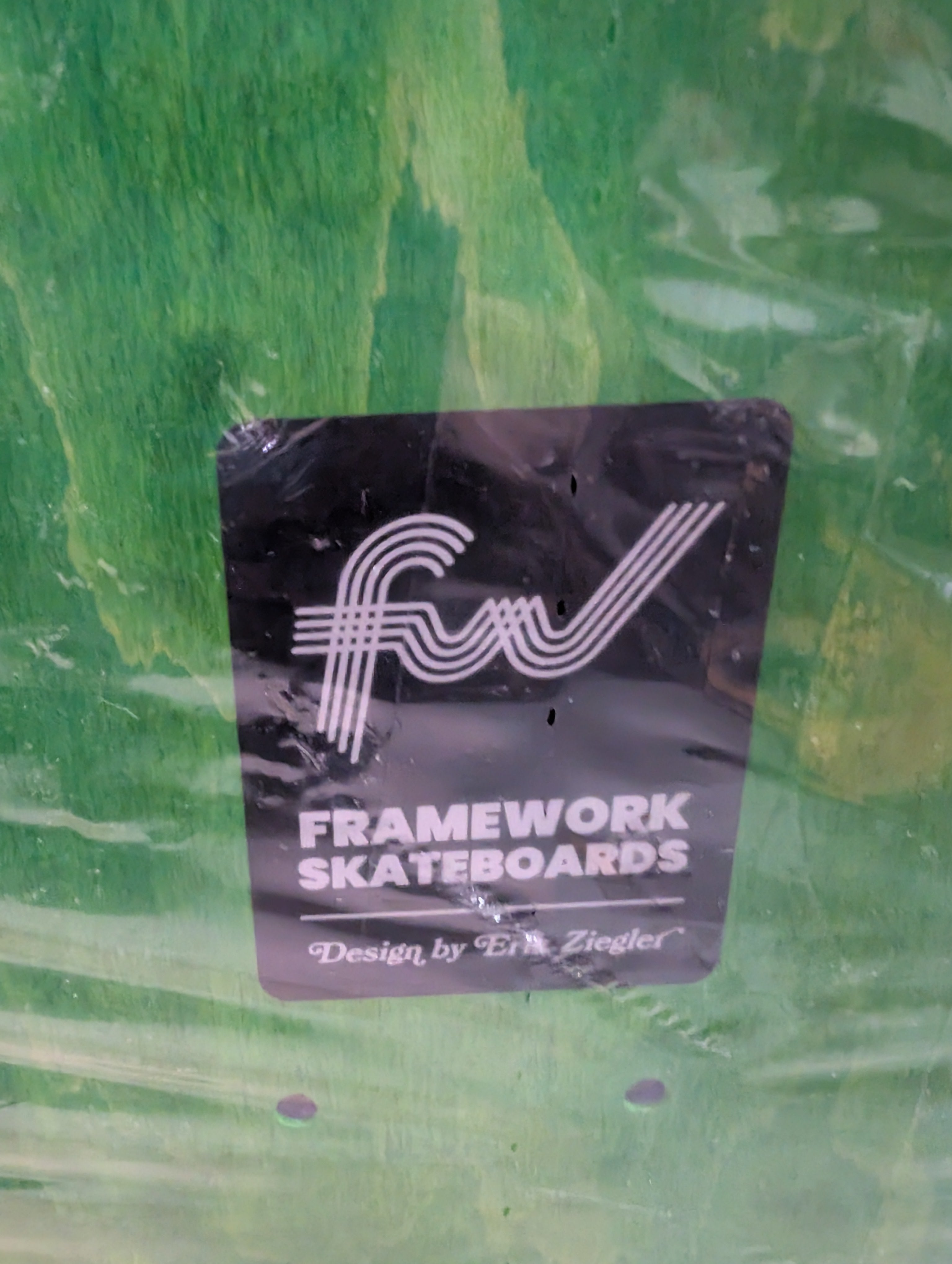Framework Skateboards Erik Ziegler Circuit Graphic Green Skateboard Deck New