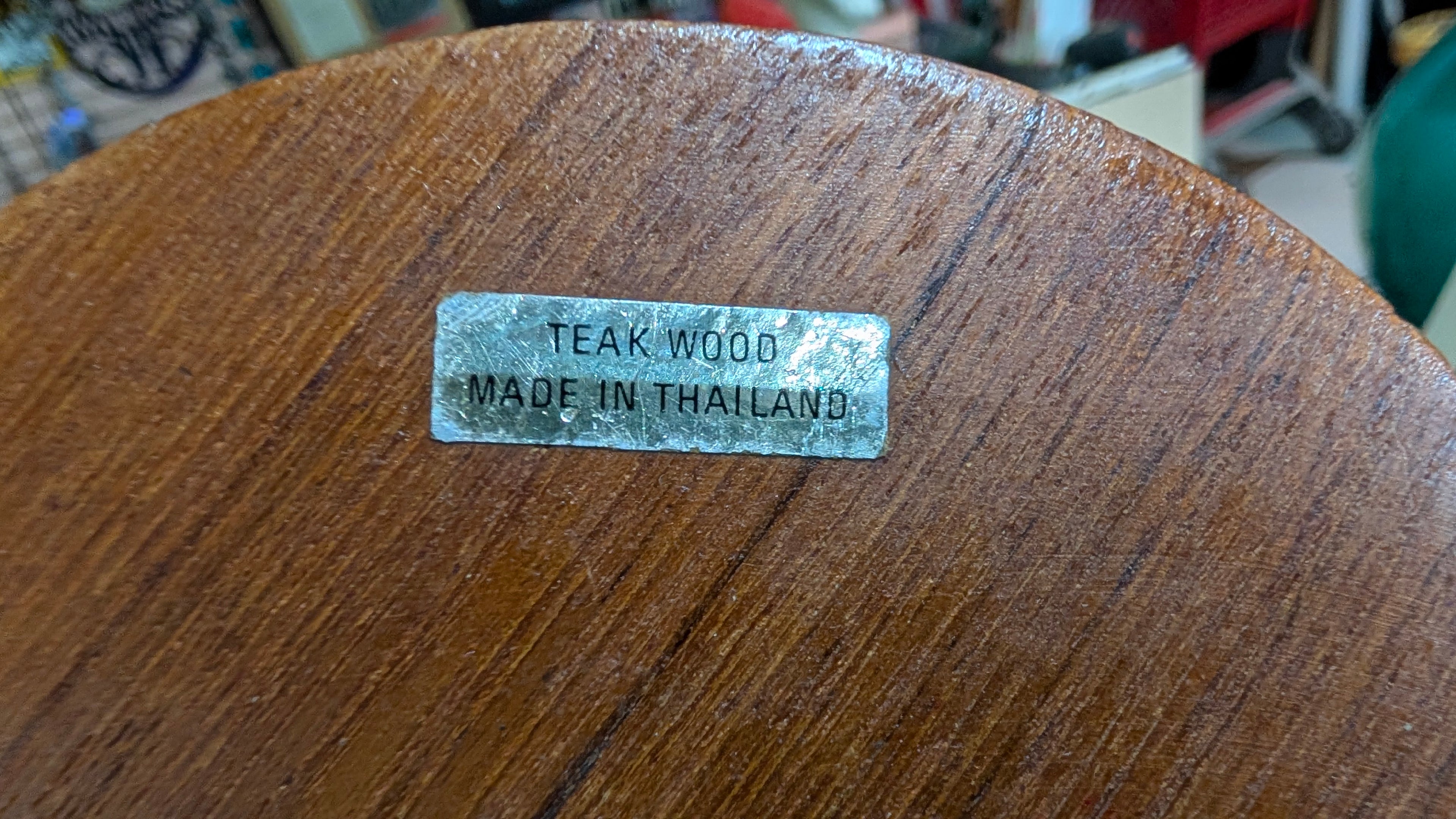 Vintage Teak Wood Salad Bowl Set Made In Thailand Mid Century Modern Decor Art