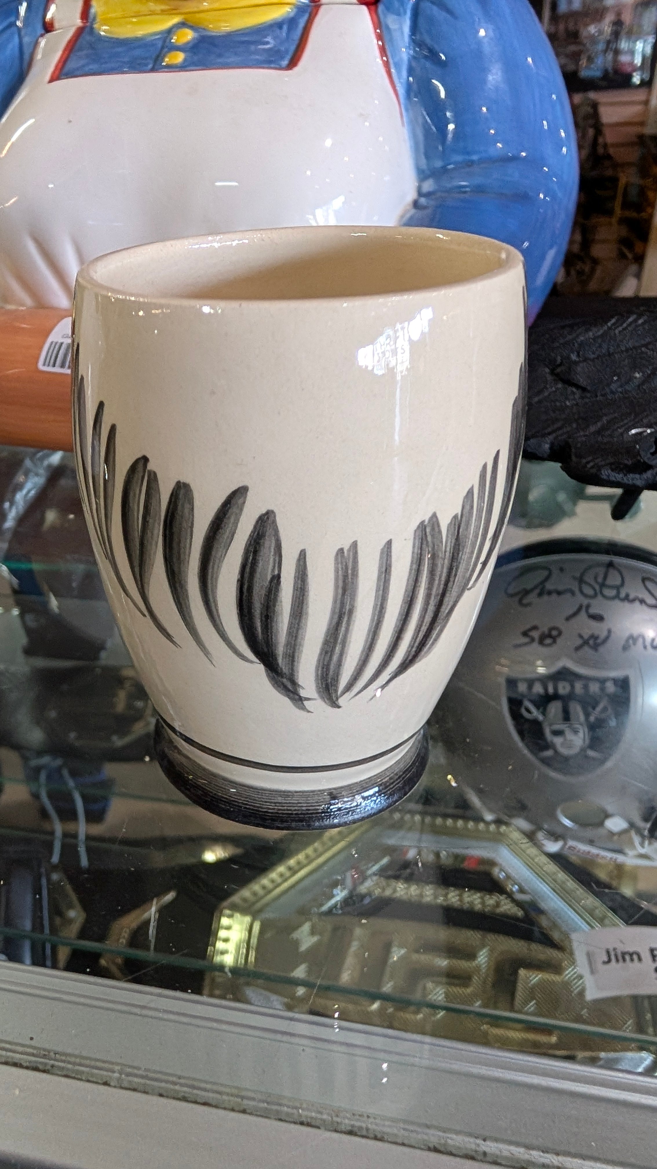 Vintage Signed Crossey Ca Handmade Face Mug Ceramic Studio Pottery Collectible