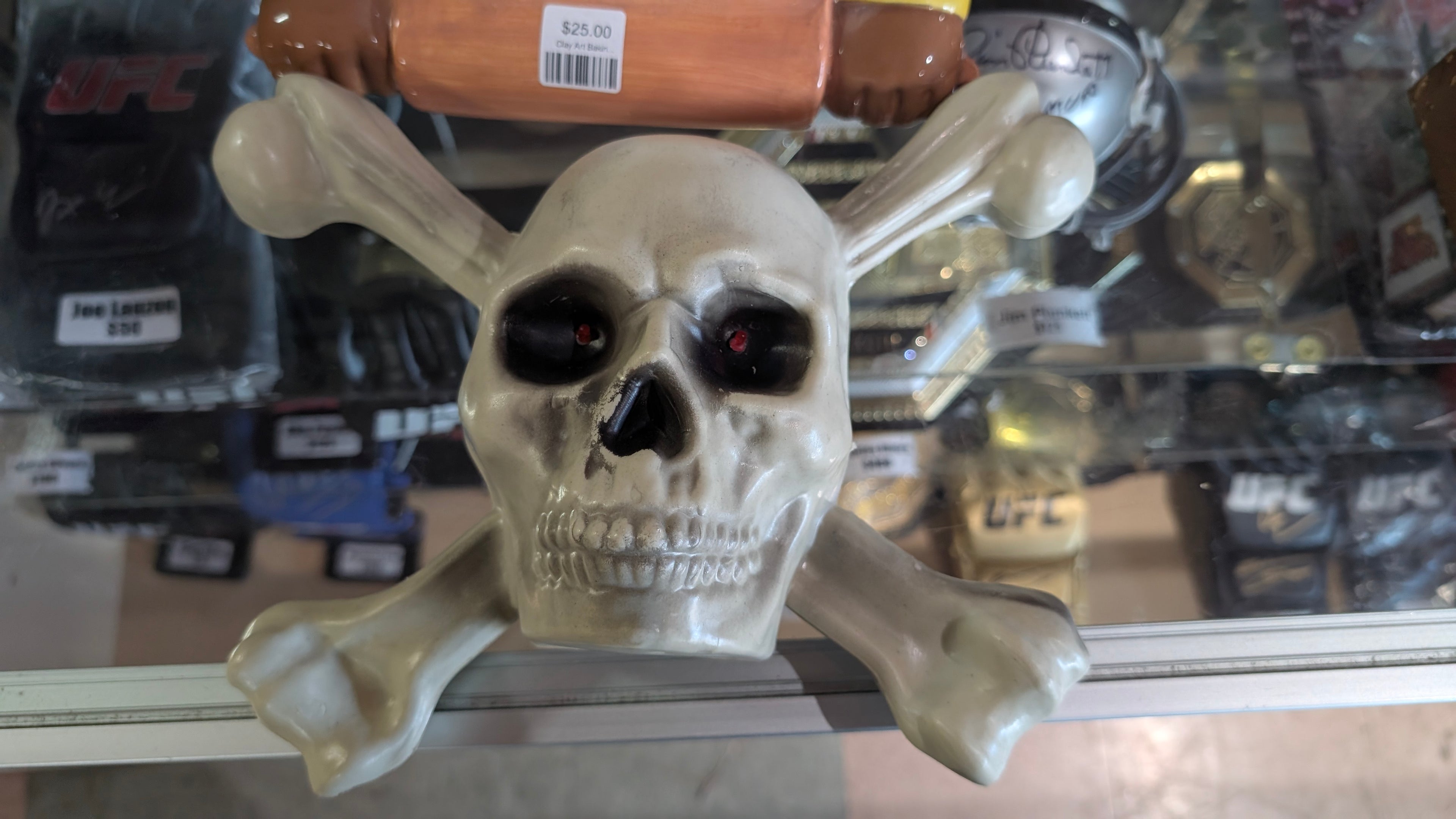 Plastic Decorative Skull And Crossbones Wall Decor Gothic Pirate Style Display Piece