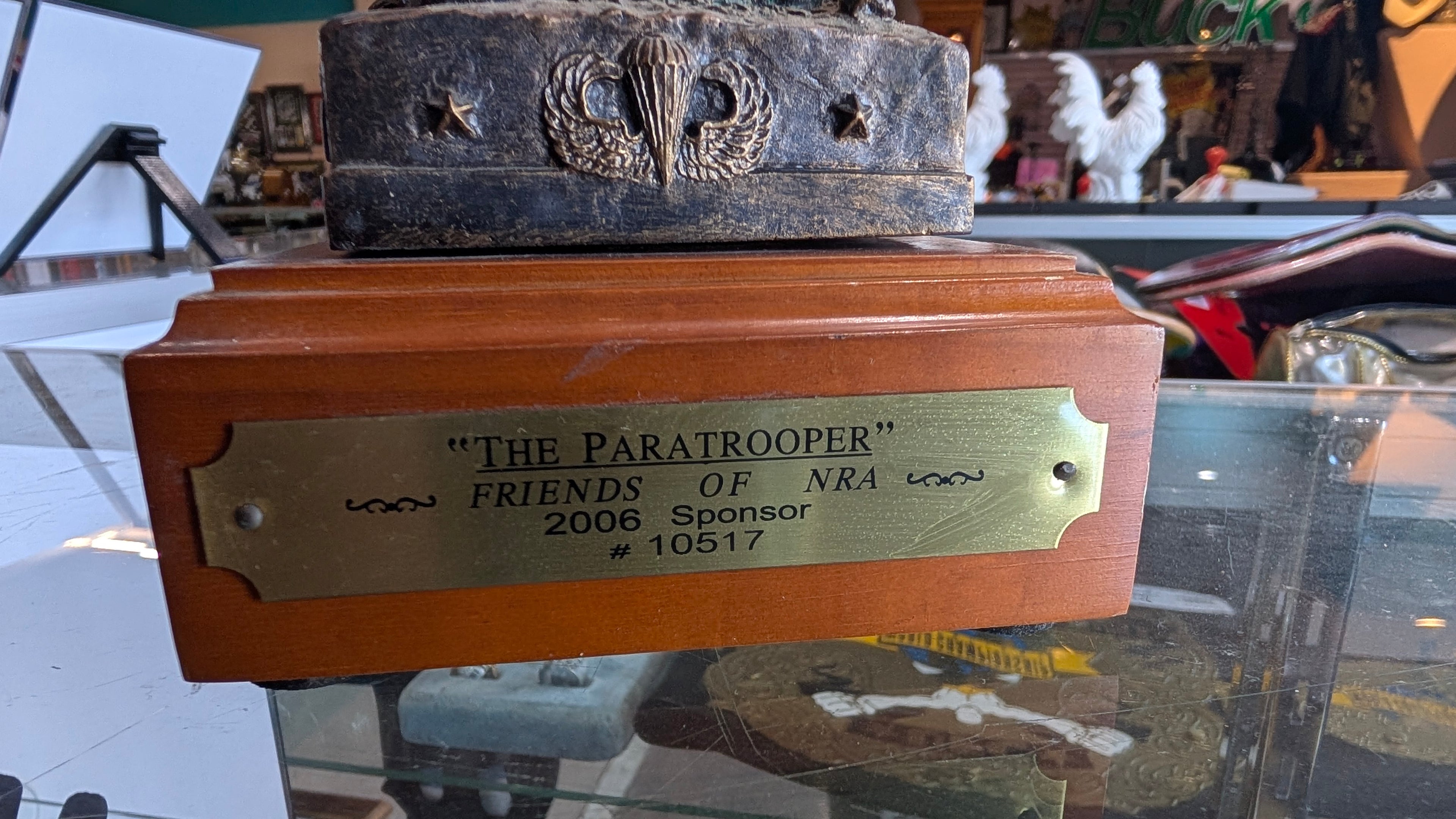 Vintage Friends Of NRA The Paratrooper Airborne Soldier Statue Figurine 2006