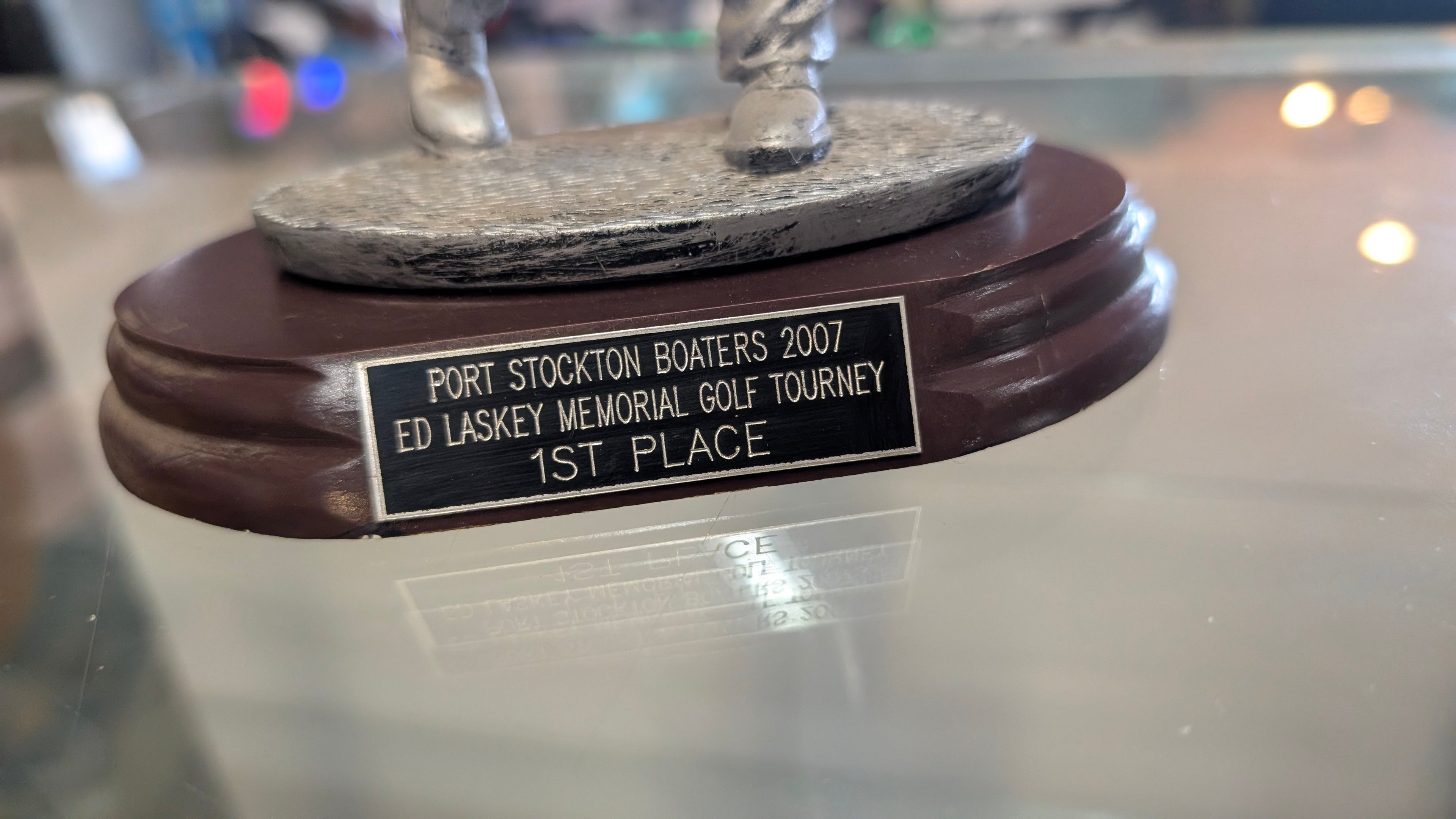 Port Stockton Boaters 2007 Golf Trophy Metal Collectible First Place Awards