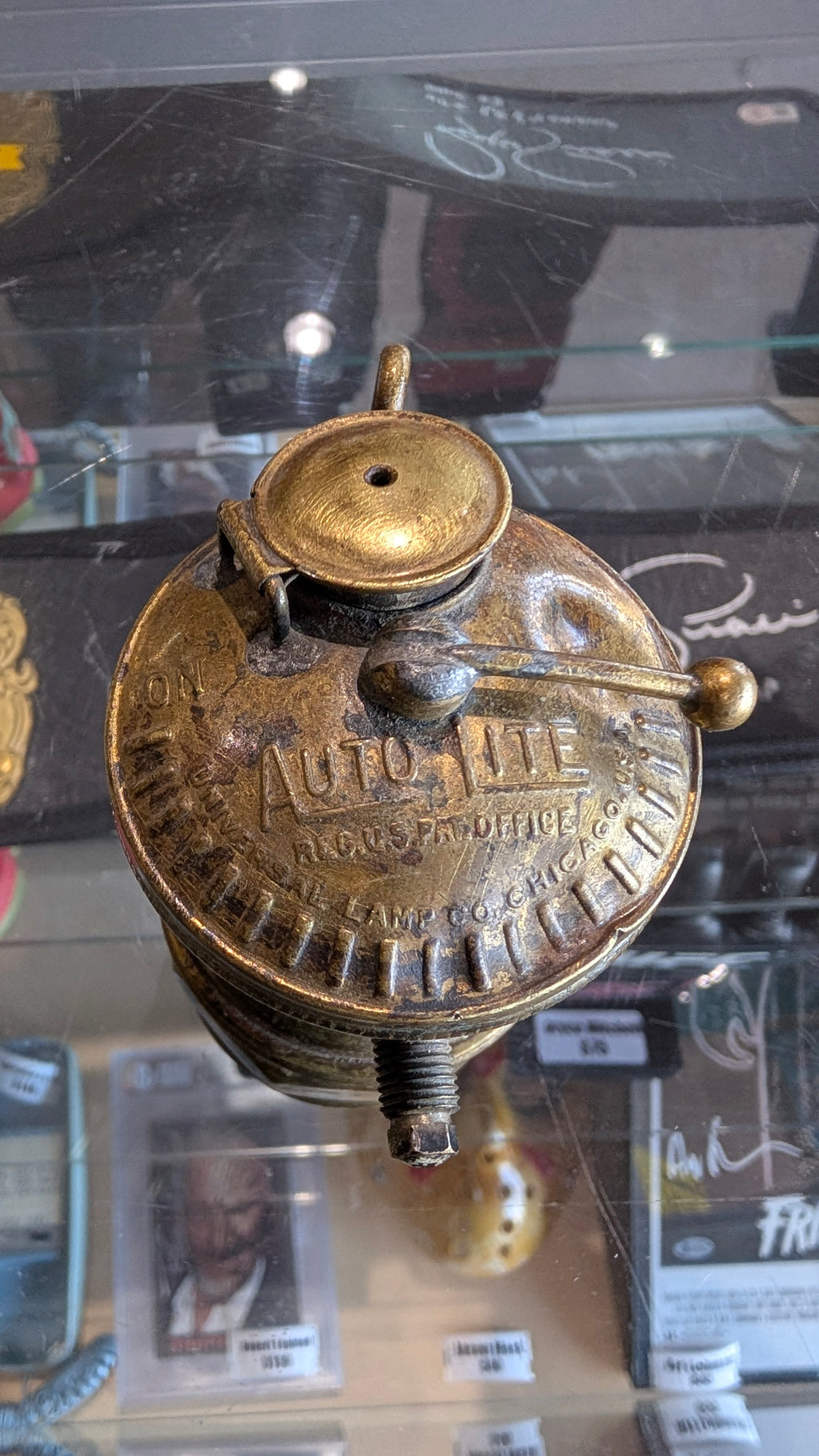 Vintage Auto-Lite Brass Oil Lamp Burner Assembly Patented USA Chicago