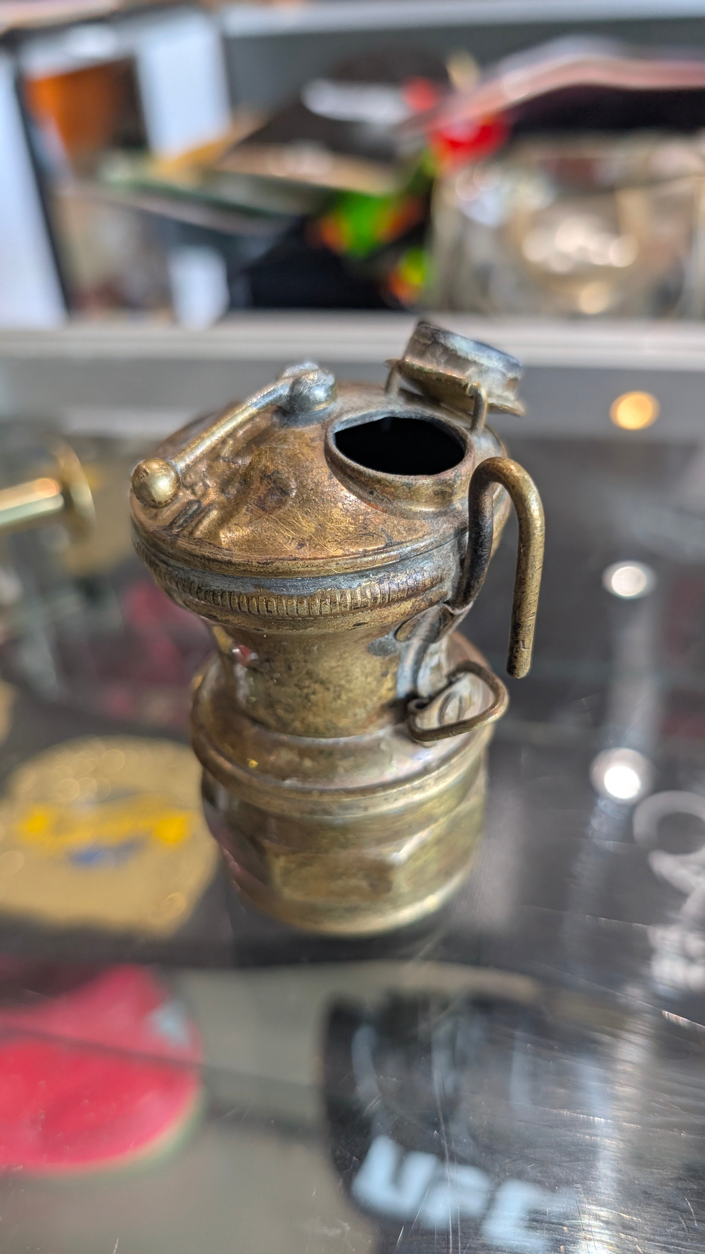 Vintage Auto-Lite Brass Oil Lamp Burner Assembly Patented USA Chicago