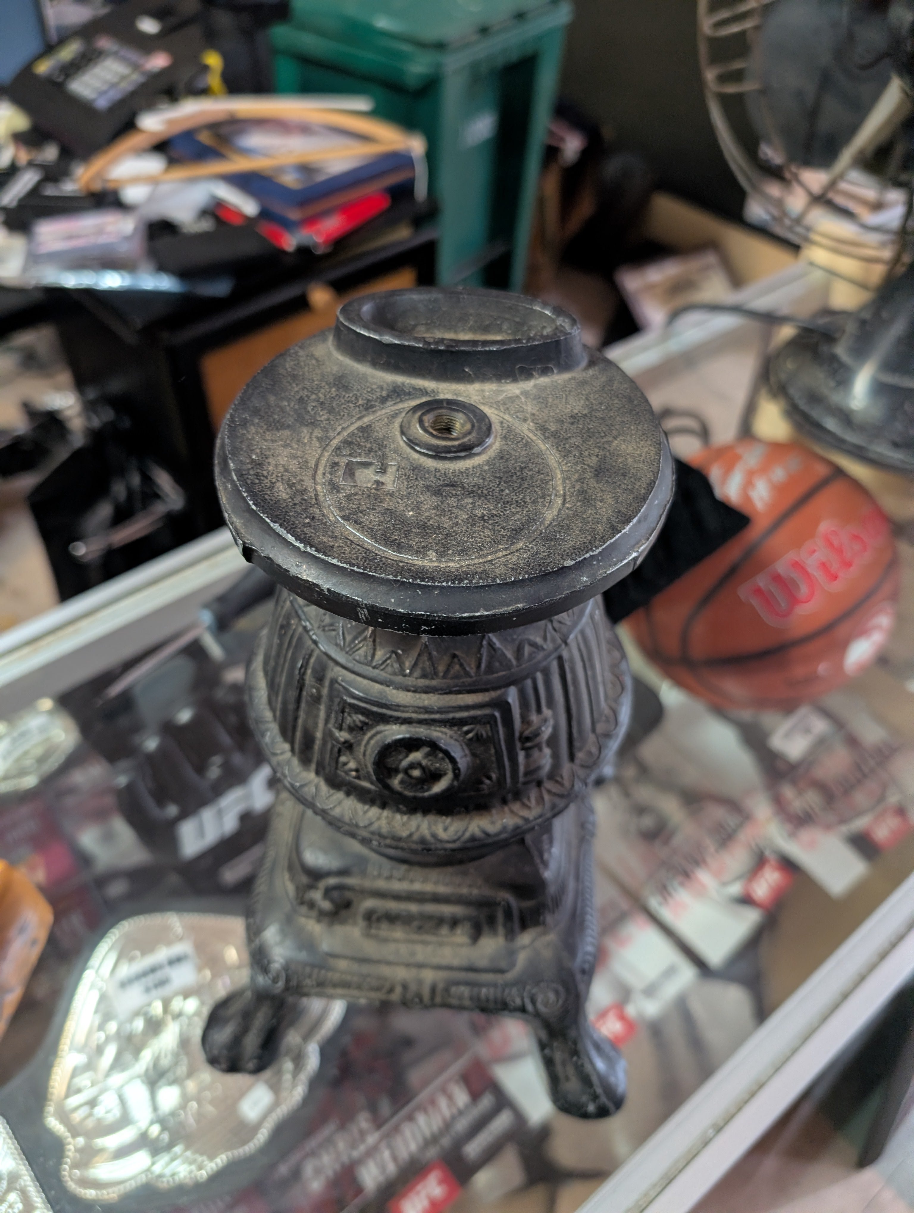 Vintage Cast Iron Mini Pot Belly Stove Decorative Accent Piece