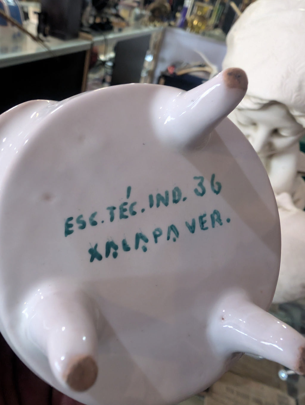 Vintage 1936 Xalapa Veracruz Devil Face Ceramic Folk Art Vase