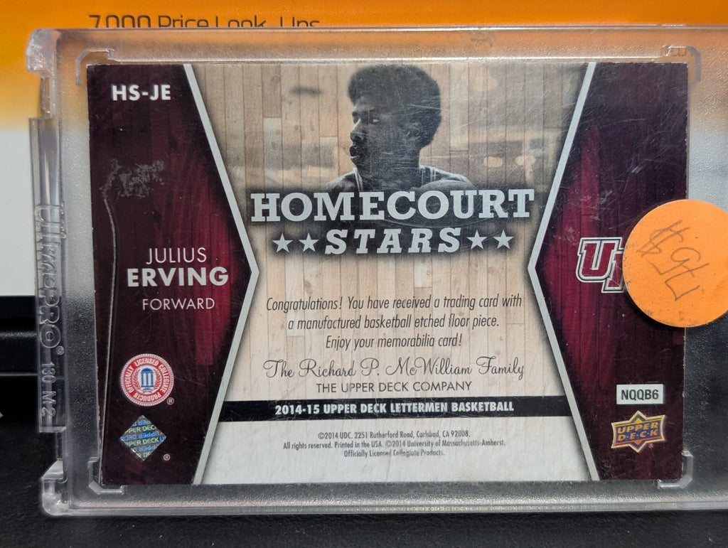 Upper Deck Julius Erving Homecourt Stars Wooden Floor Relic Card