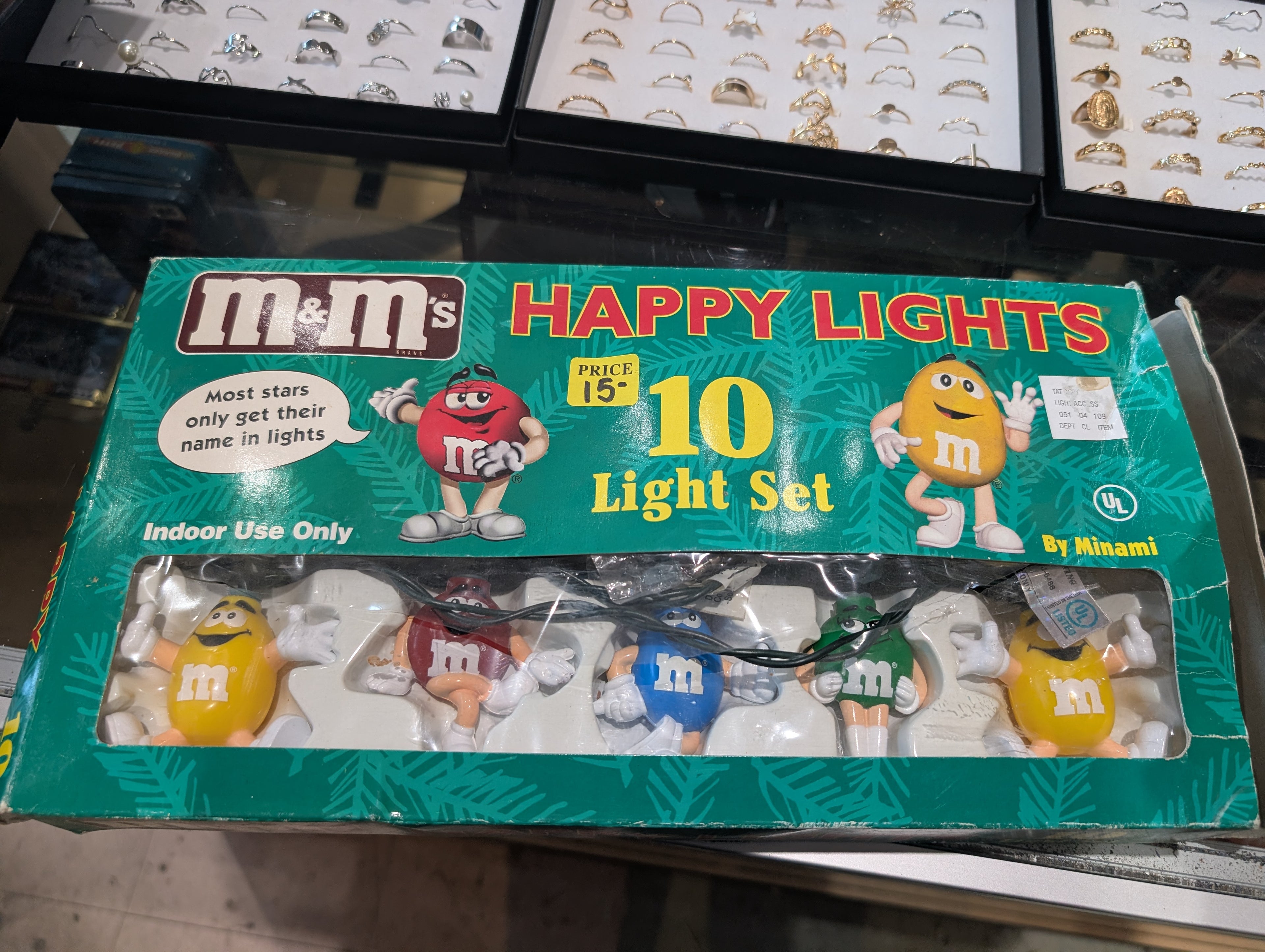 Vintage MMs Happy Lights 10 Light Set Indoor Christmas Decor
