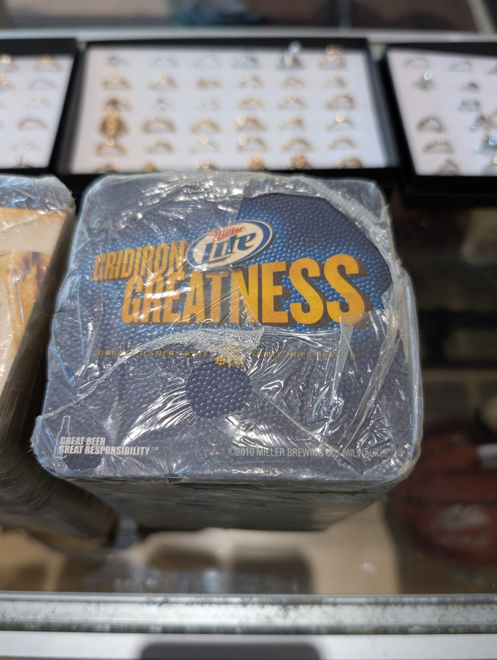 Miller Lite Gridiron Greatness Beer Coaster Set 2010 Sealed Pack