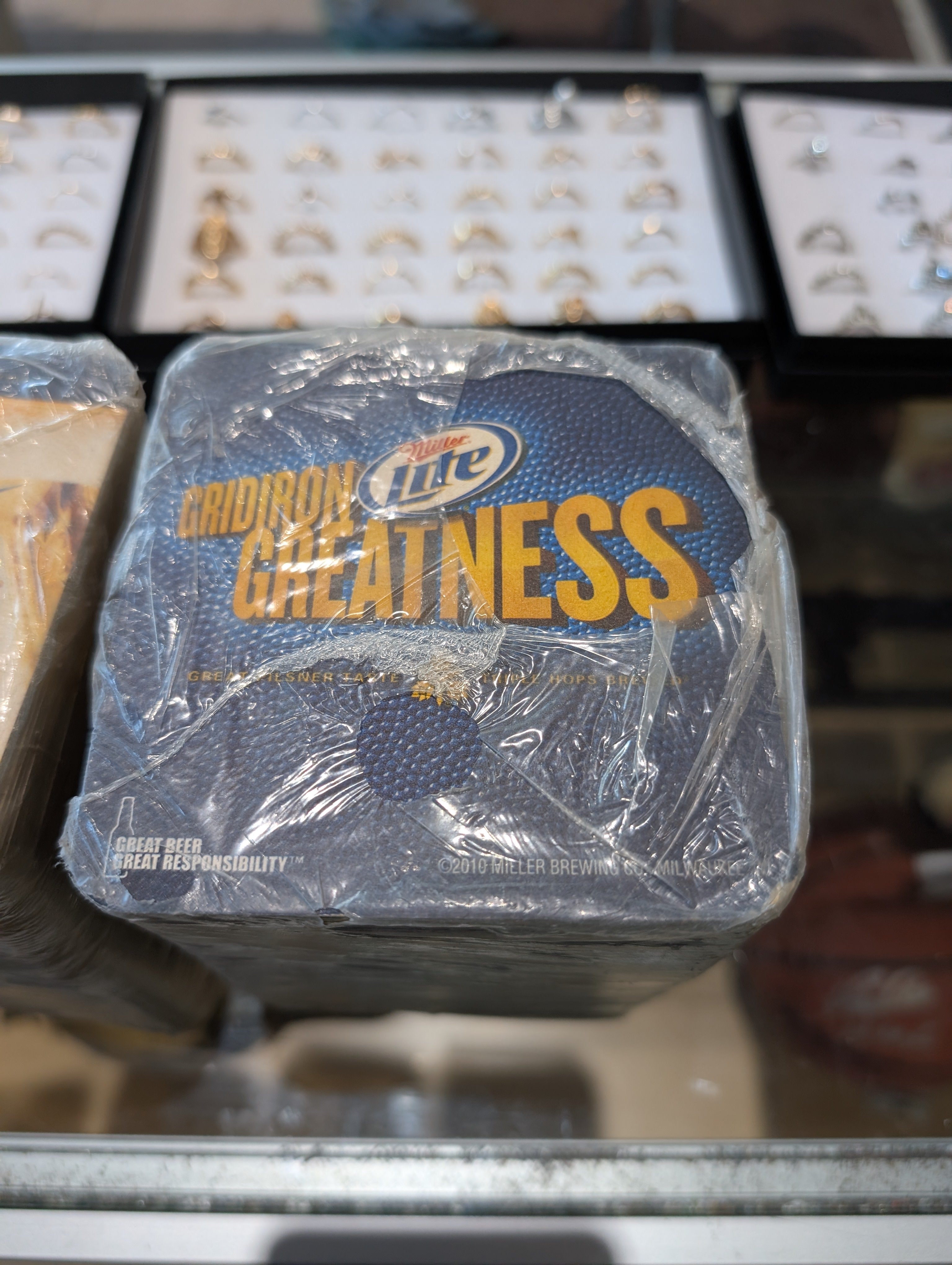 Miller Lite Gridiron Greatness Beer Coaster Set 2010 Sealed Pack