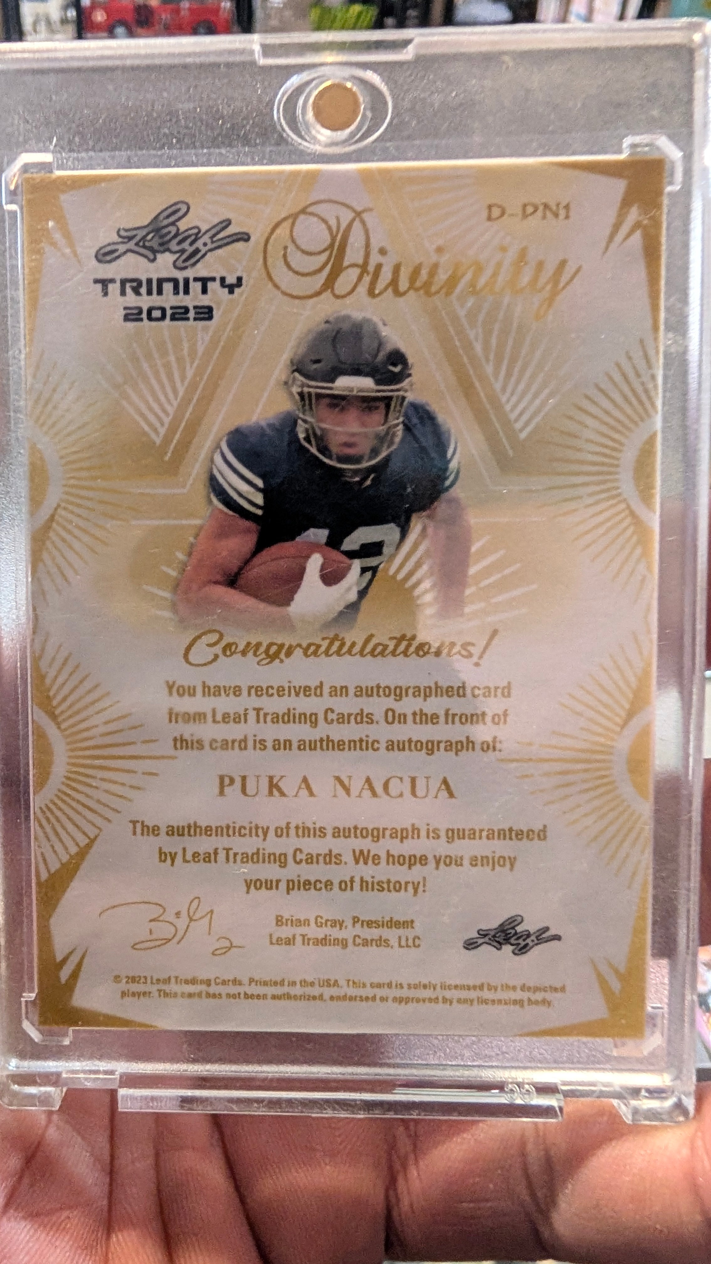 2023 Leaf Trinity Puka Nacua Signed Autograph Rookie Card Divinity /10