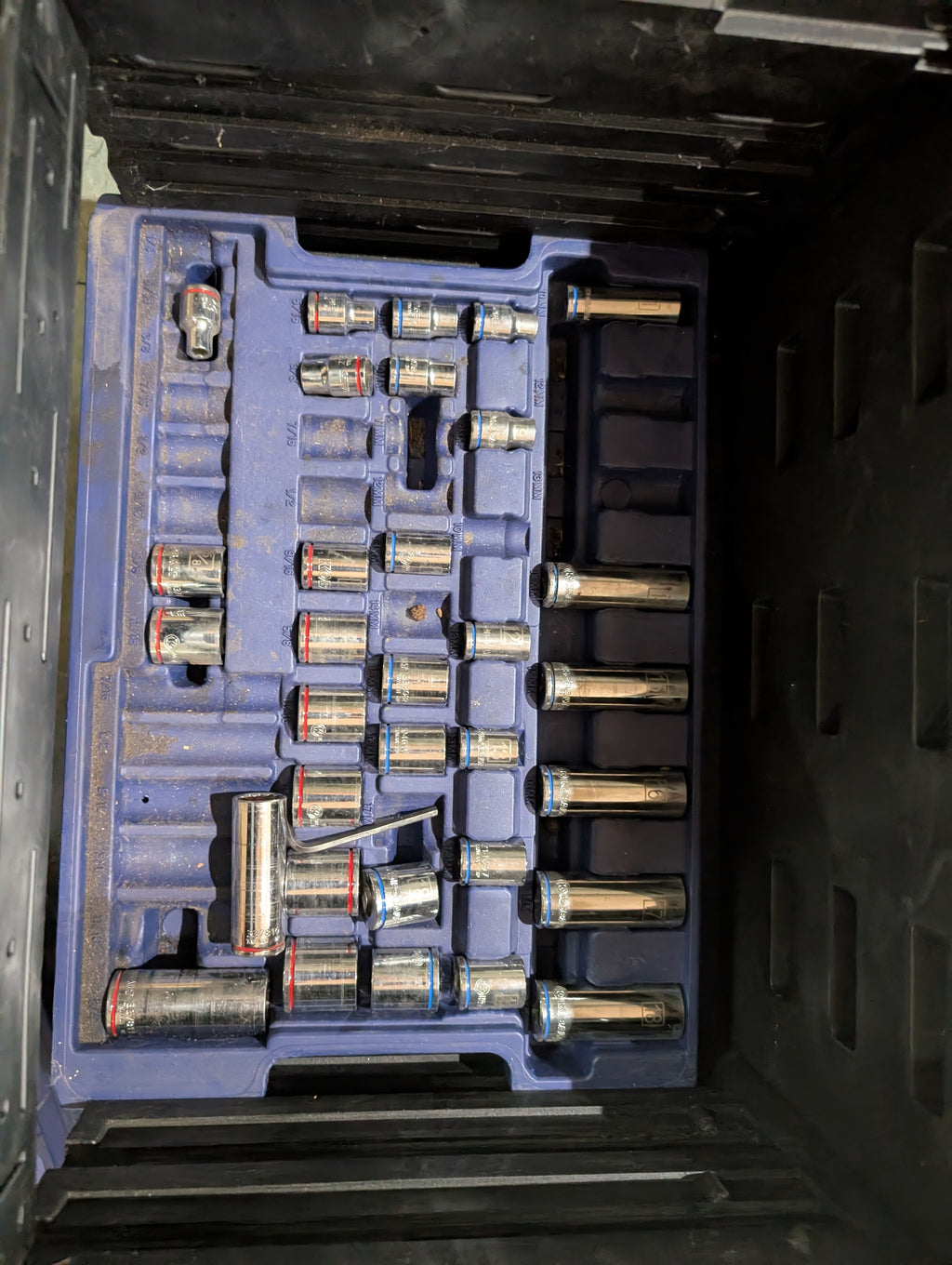 Misc Mechanic Socket Set SAE Metric Deep Well Chrome Pieces Case