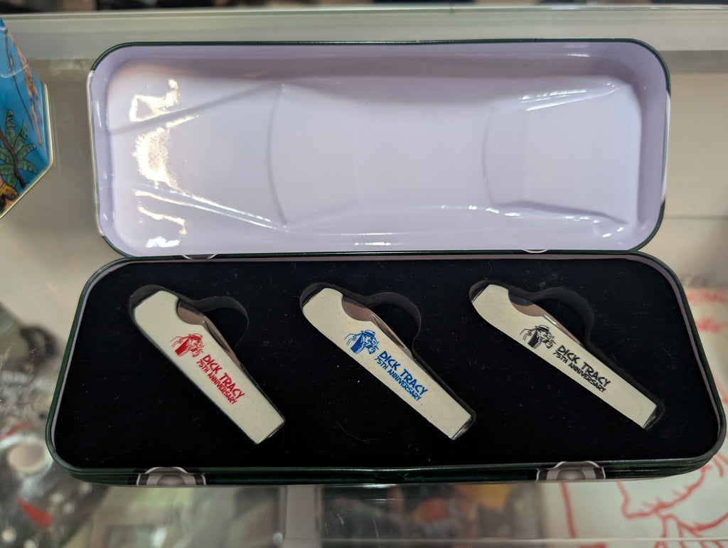 Vintage Dick Tracy 75th Anniversary Collectors Knife Set Squad Car Tin