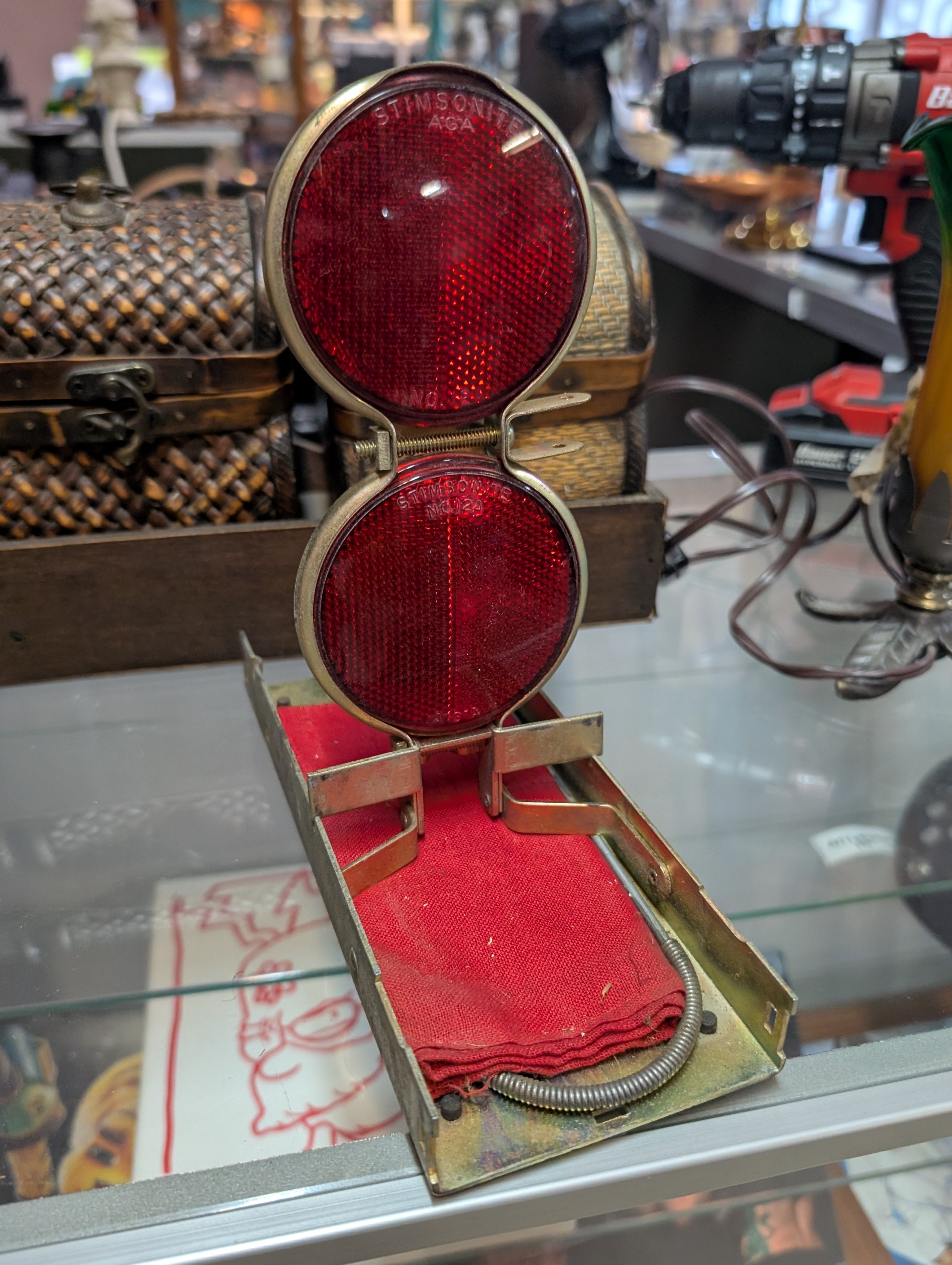 Vintage Stimsonite AGA Red Reflector Road Flares