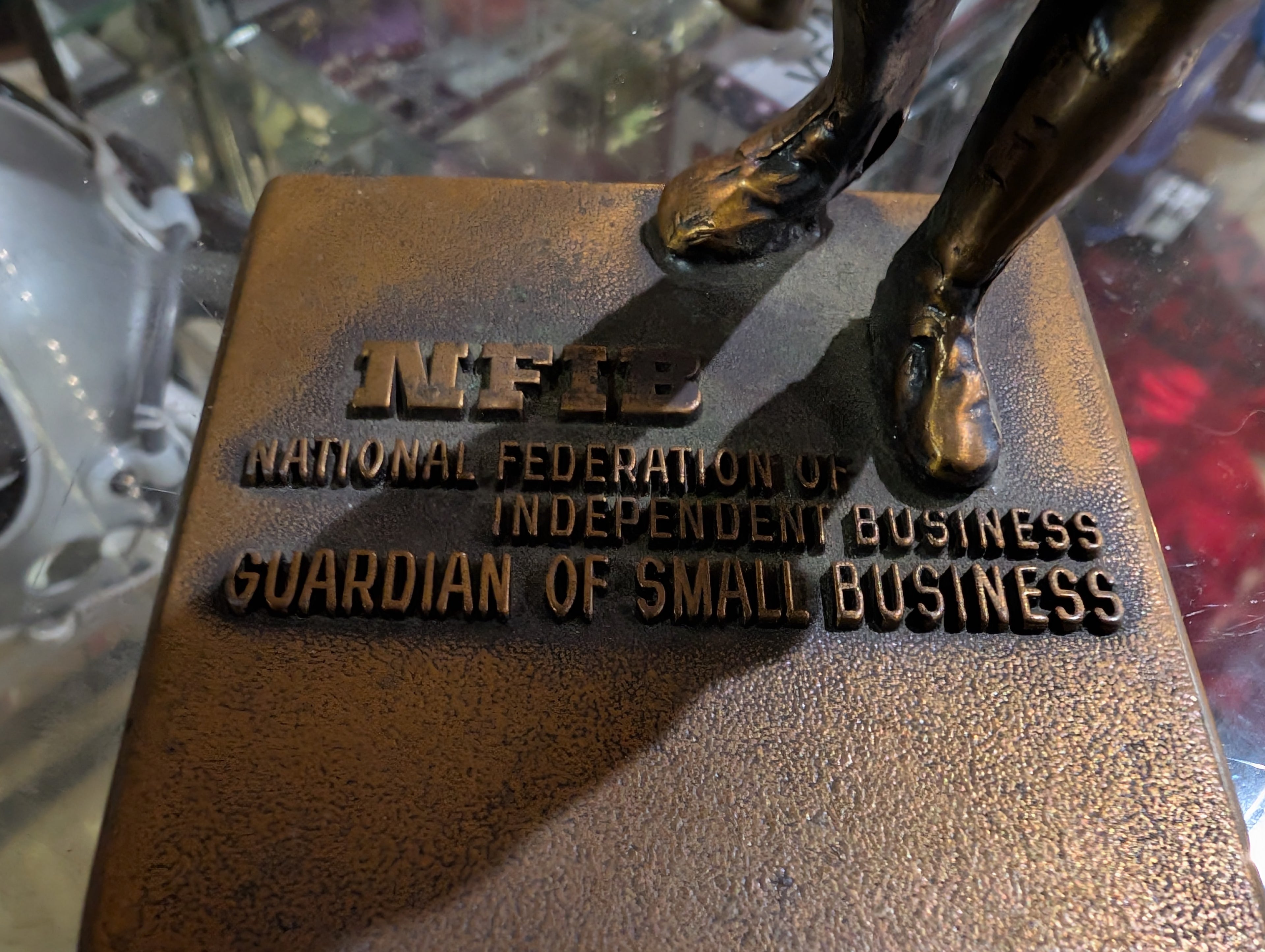 Vintage Balfour NFIB Bronze Guardian Small Business Award Statue
