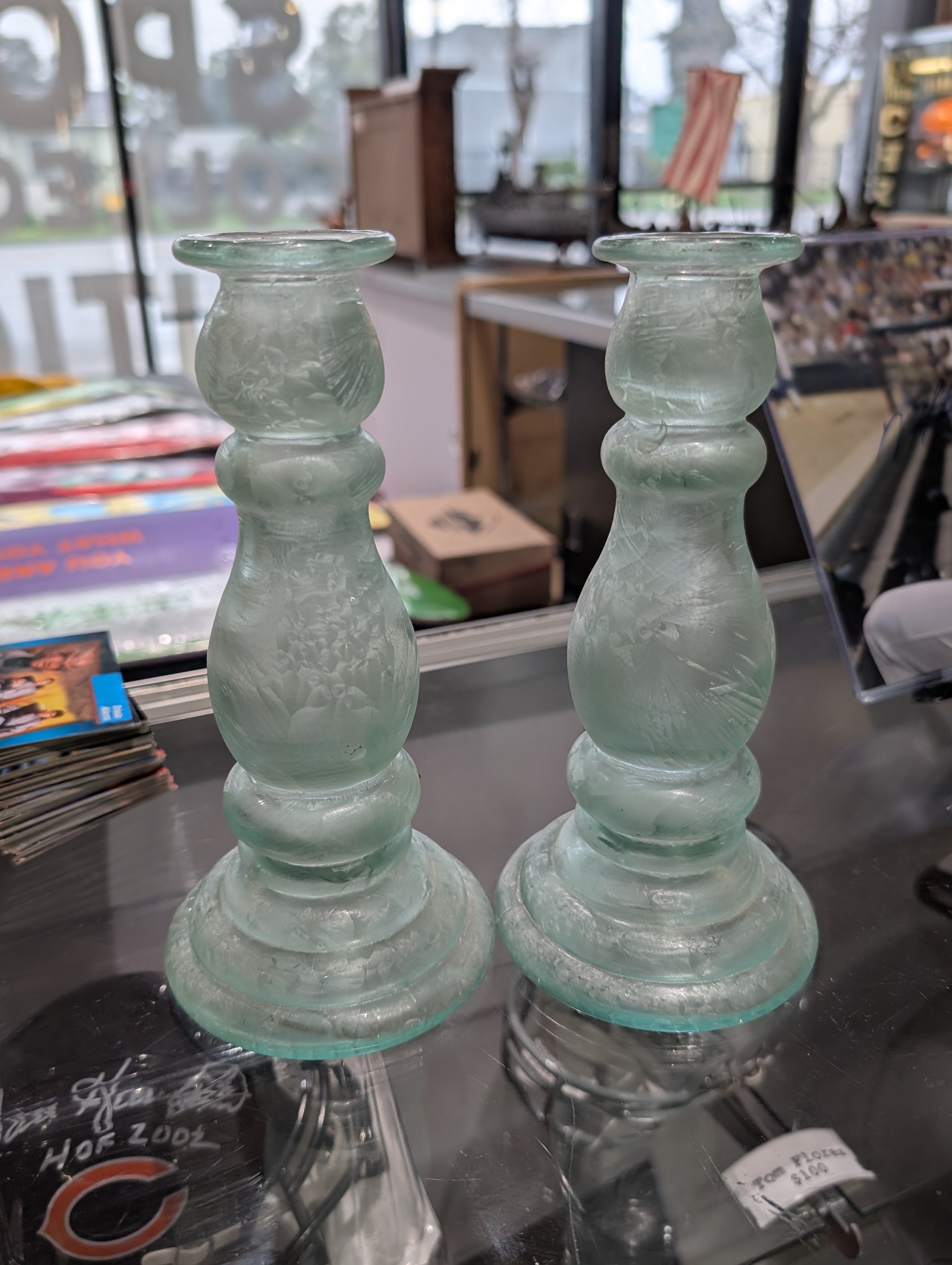 Recycled Glass Candlestick