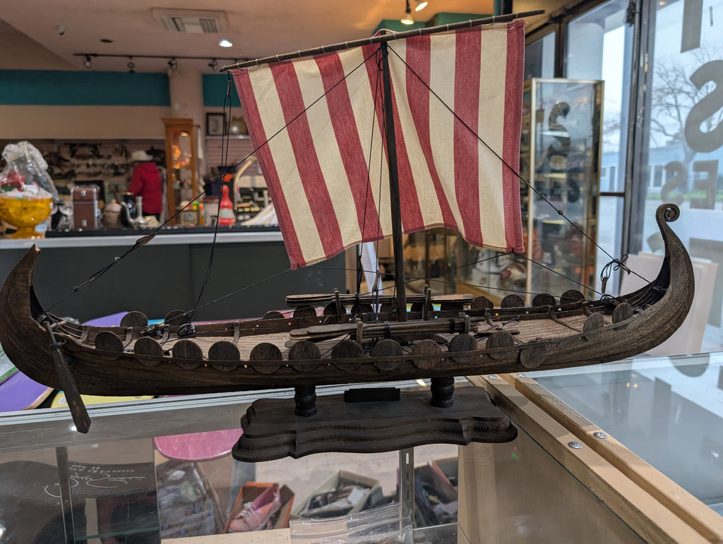Billing Boats Oseberg Viking Ship Wooden Model Display Collectible Decor