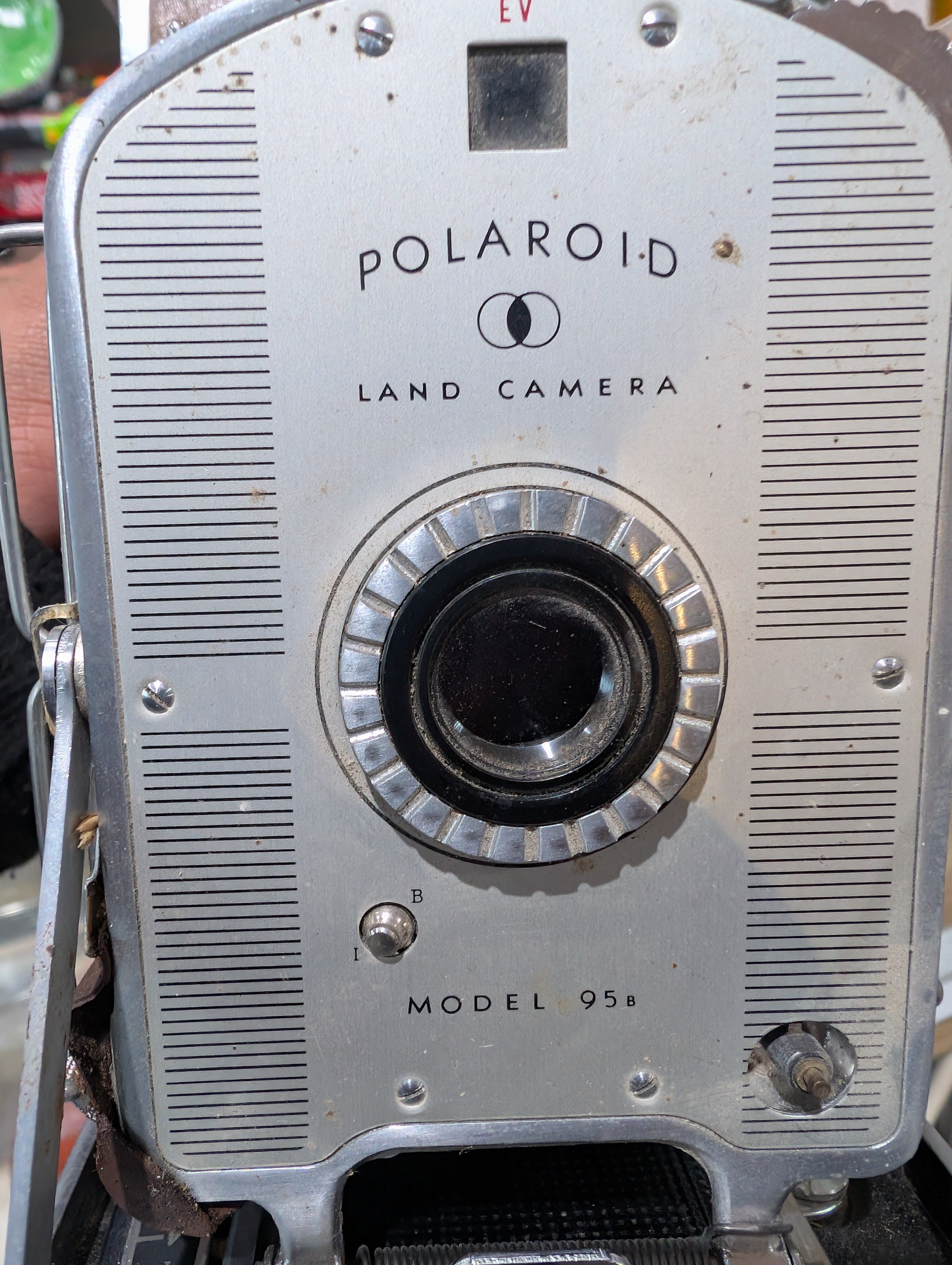 Vintage Polaroid Land Camera Model 95B Folding Instant Camera Brown Leather