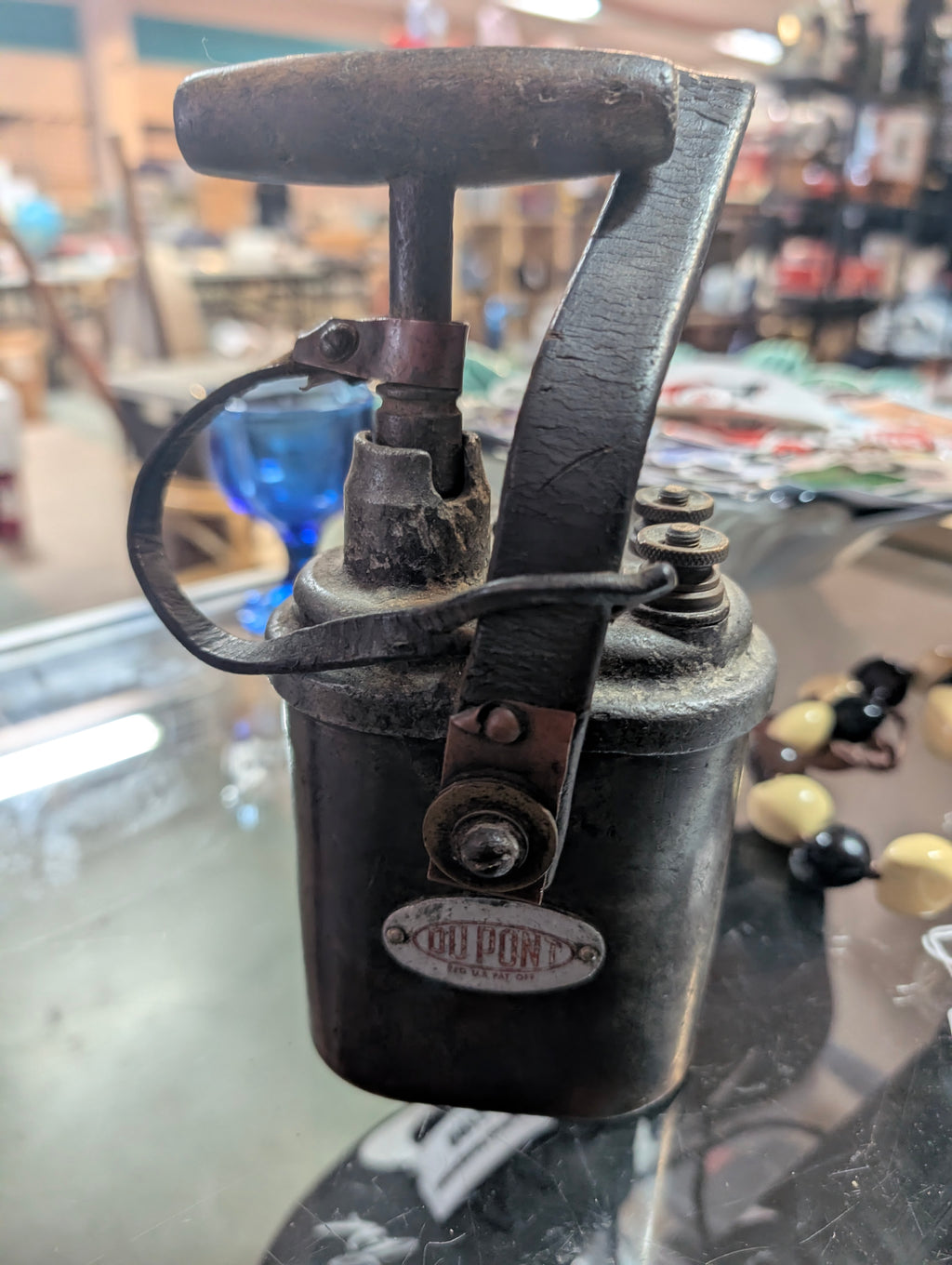 Vintage DuPont Mining Blasting Machine Detonator Cast Iron Tool RARE