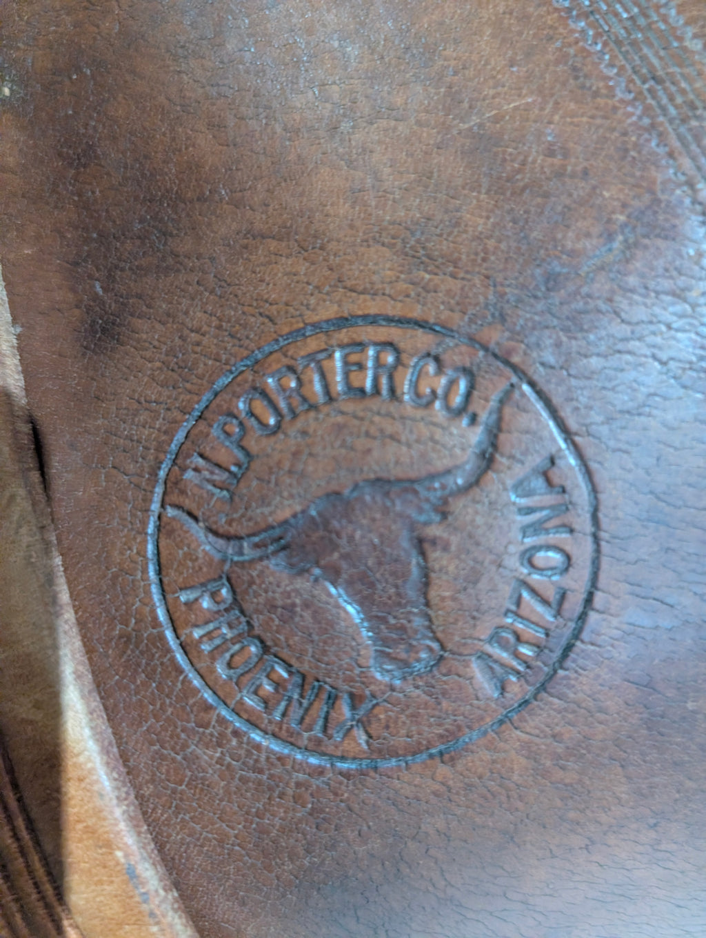 Vintage Importer Co Phoenix Arizona Western Ranch Saddle Leather