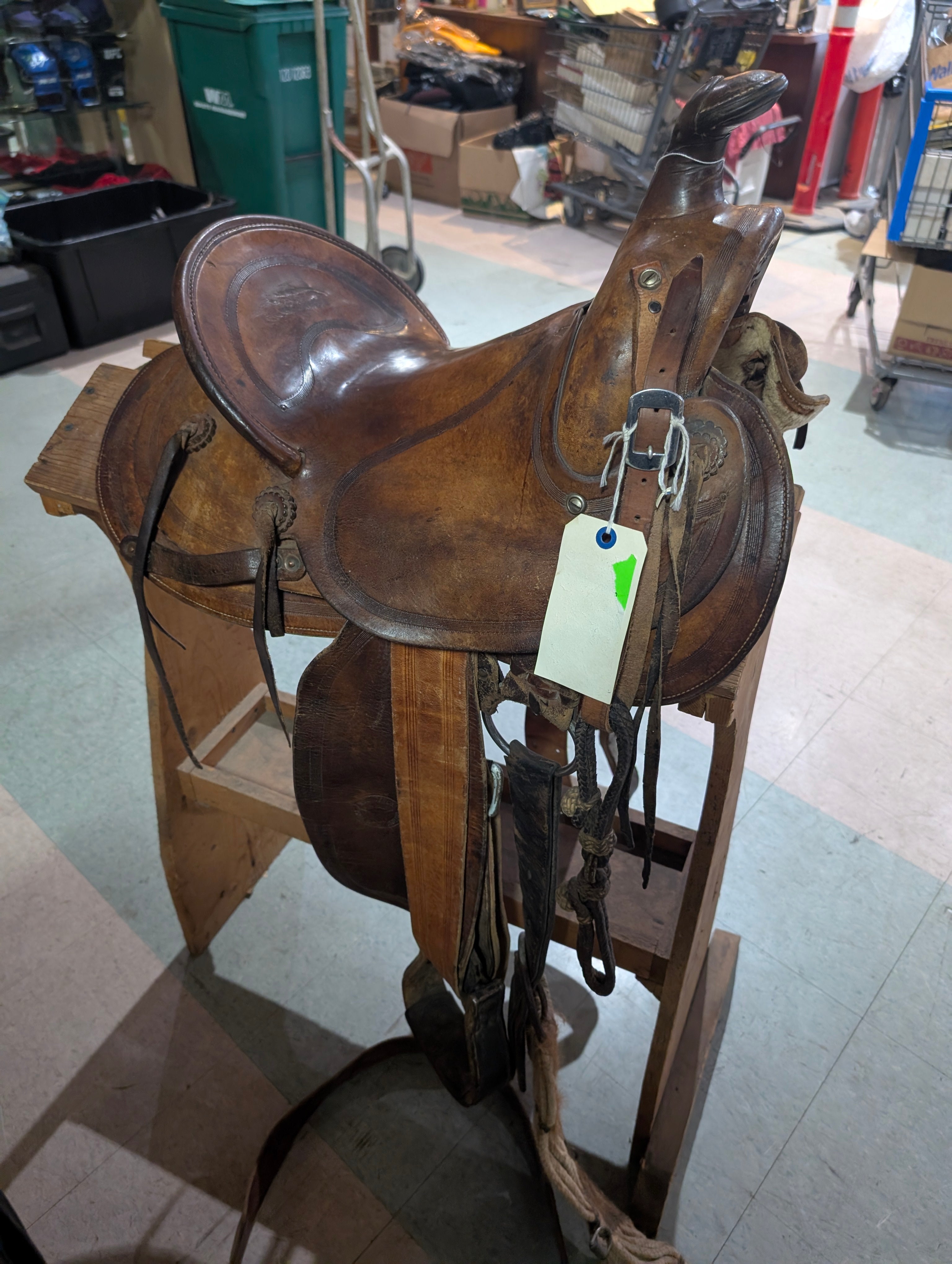 Vintage Importer Co Phoenix Arizona Western Ranch Saddle Leather