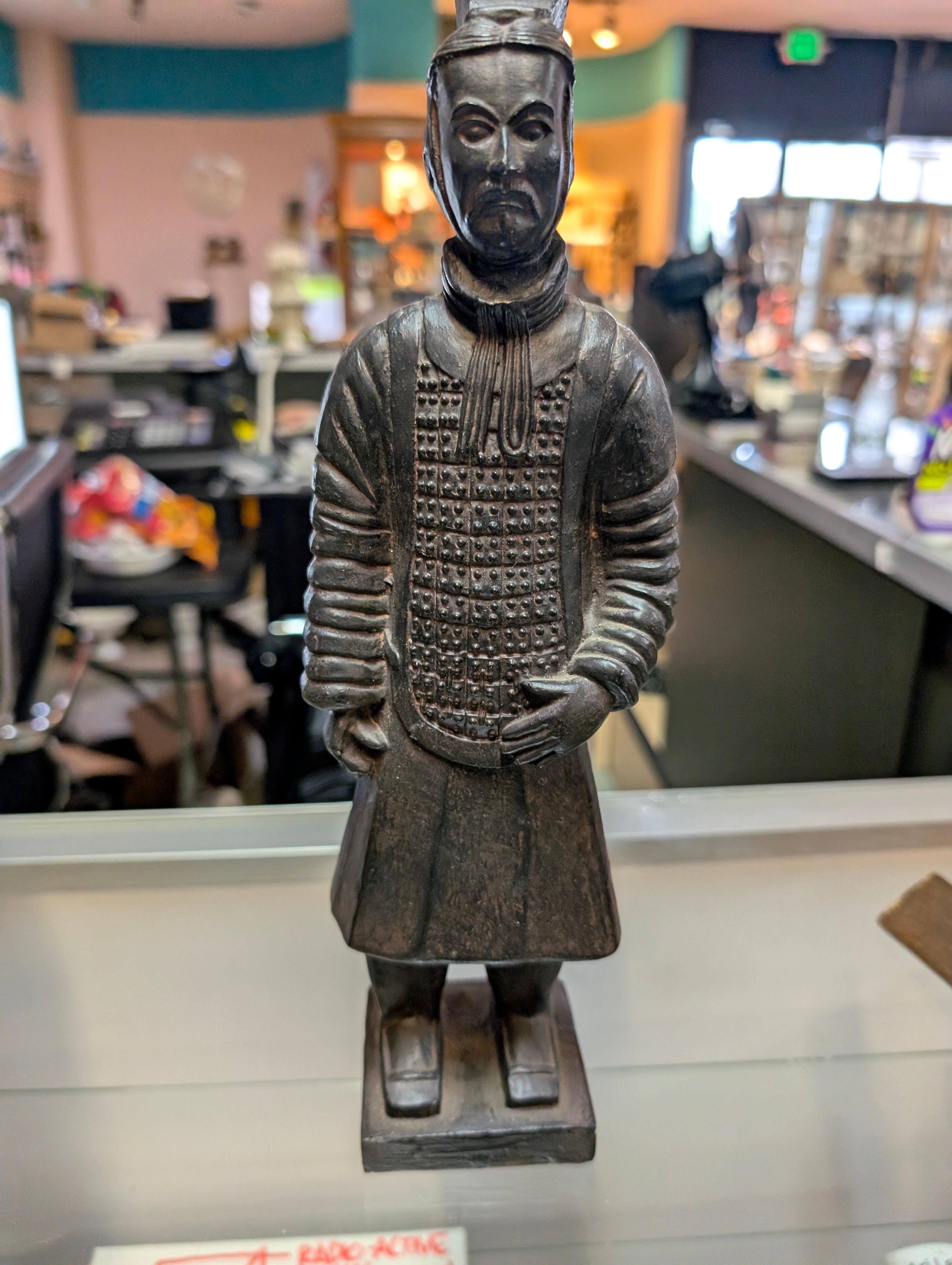 Vintage Chinese Terracotta Warrior Style Resin Statue Sculpture Decor