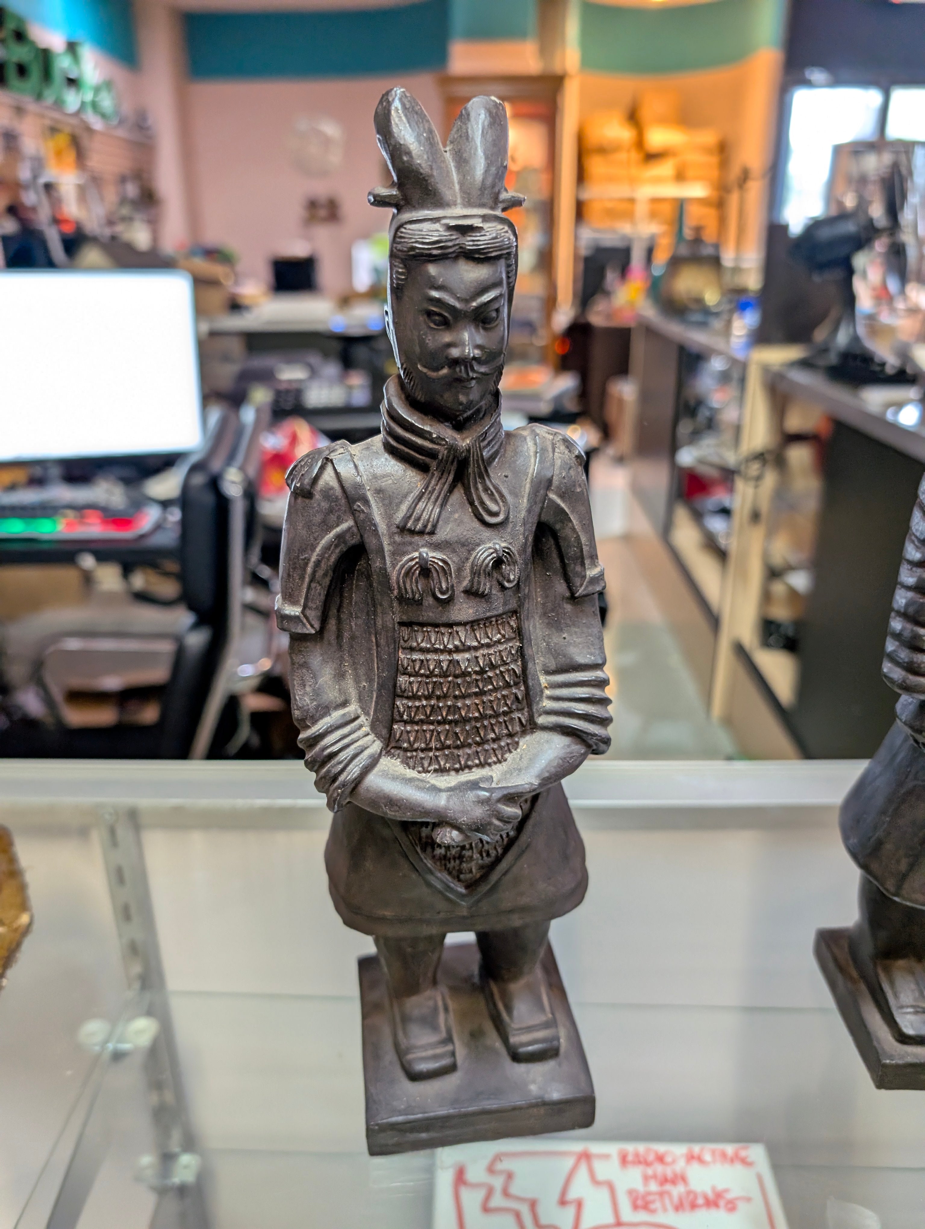 Vintage Chinese Terracotta Warrior Style Resin Statue Sculpture Decor