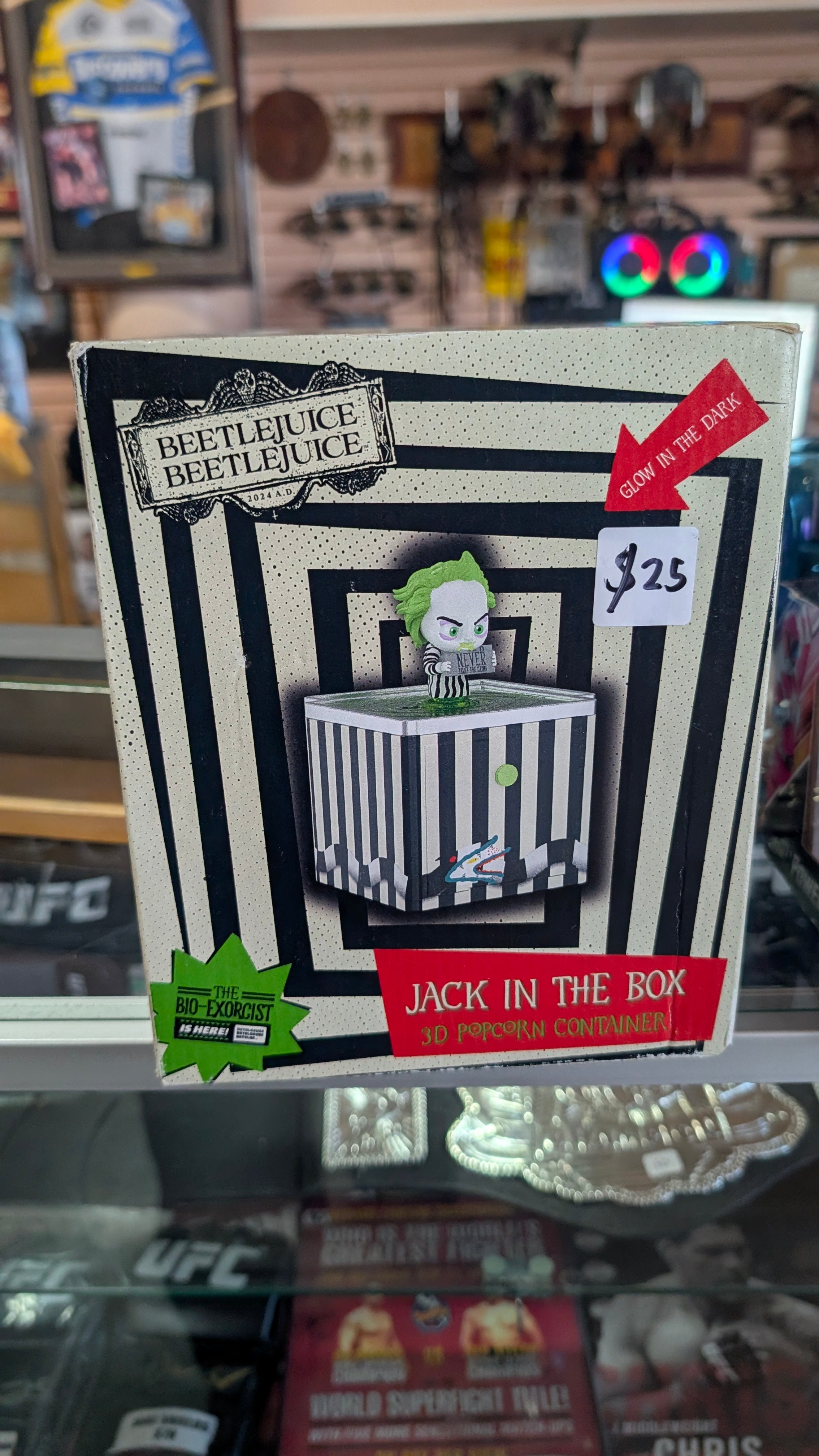 Beetlejuice Jack In The Box 3D Popcorn Container Glow In Dark
