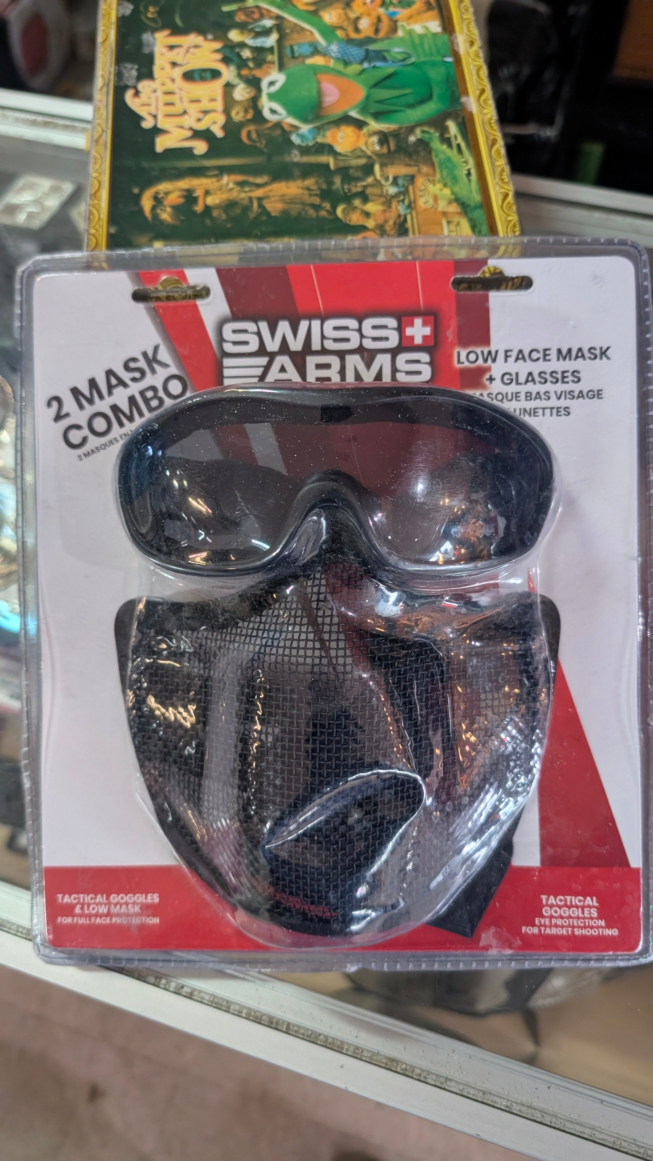 Swiss Arms Tactical Goggles Low Face Mask Combo Protective Gear Set